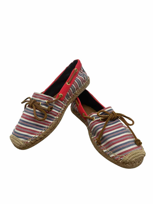 Sperry Katama Red/Blue Stripe Espadrilles Shoe Size 8 **NEW**