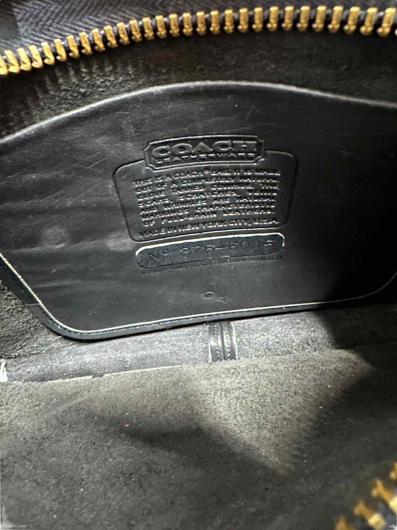 Coach Black Leather Vintage Clutch