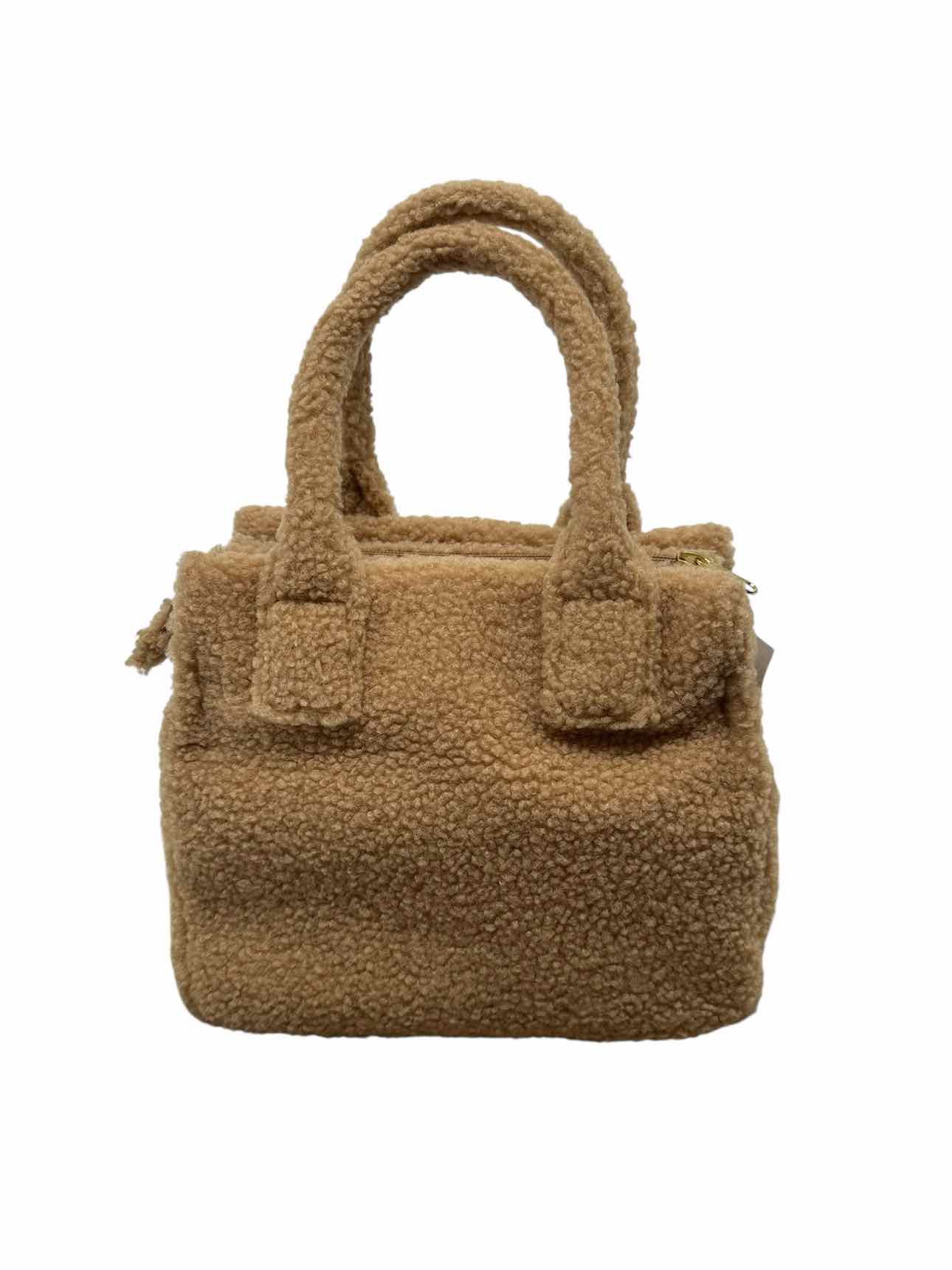 J. Crew Beige Double Handle Sherpa Tote **NEW**