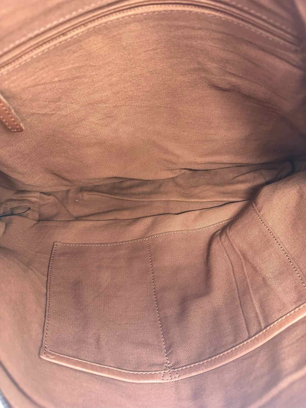 Tan Leather Laser Cut-Out Tote