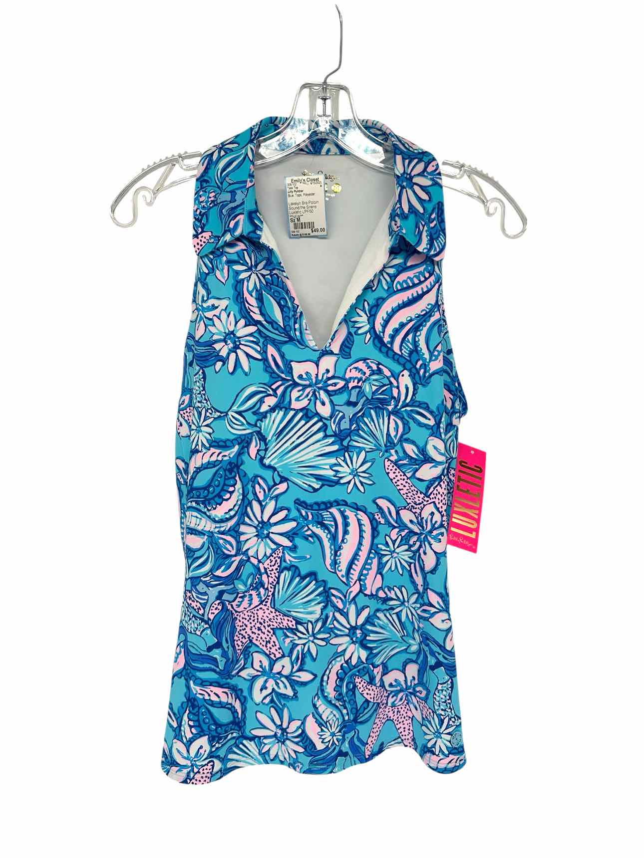 Lilly Pulitzer Lakelyn Bra Polo Luxletic UPF50 Tank Top Size M **NEW**