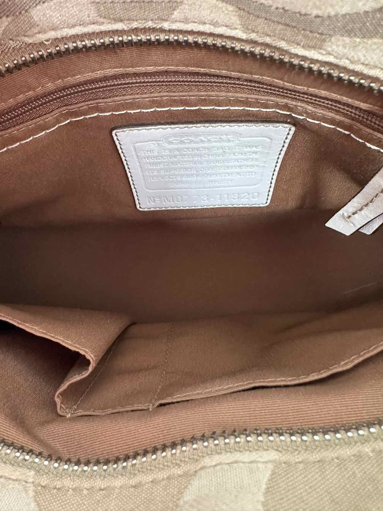 Coach Beige Canvas Satchel