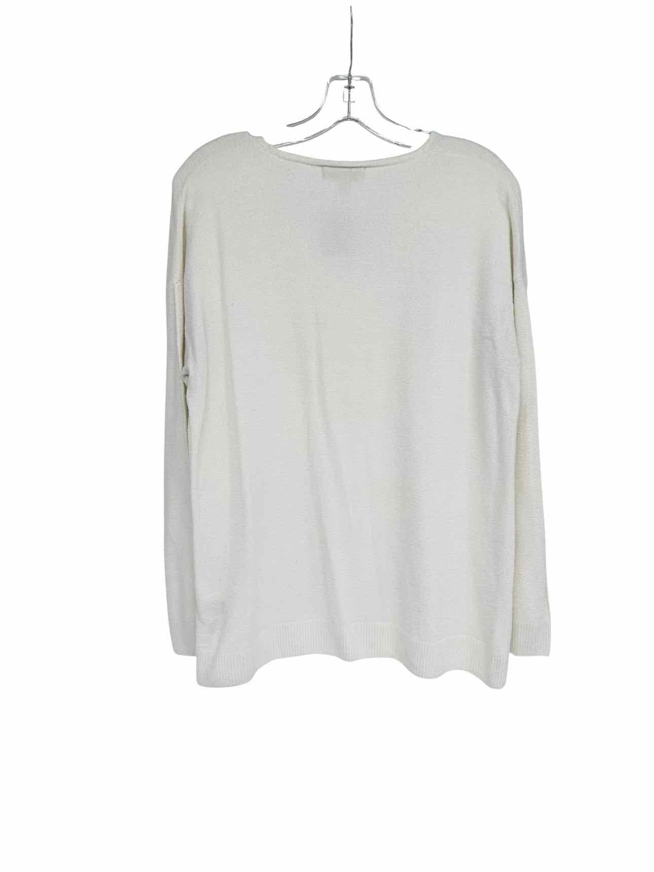 Barefoot Dreams CozyChic Ultra Lite Off-White Sweater Size L