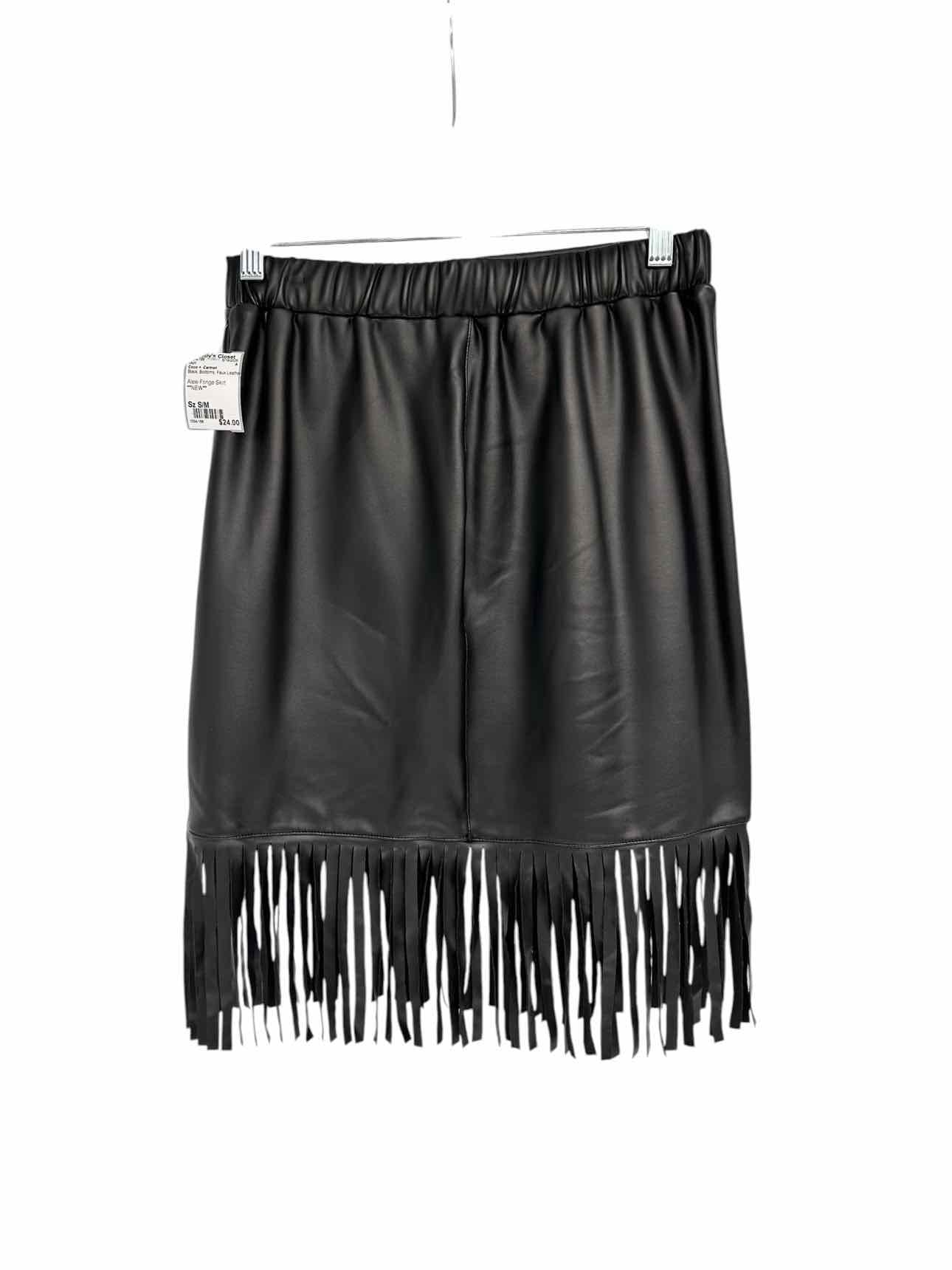 Coco + Carmen Black Alexi Fringe Skirt Size S/M **NEW**