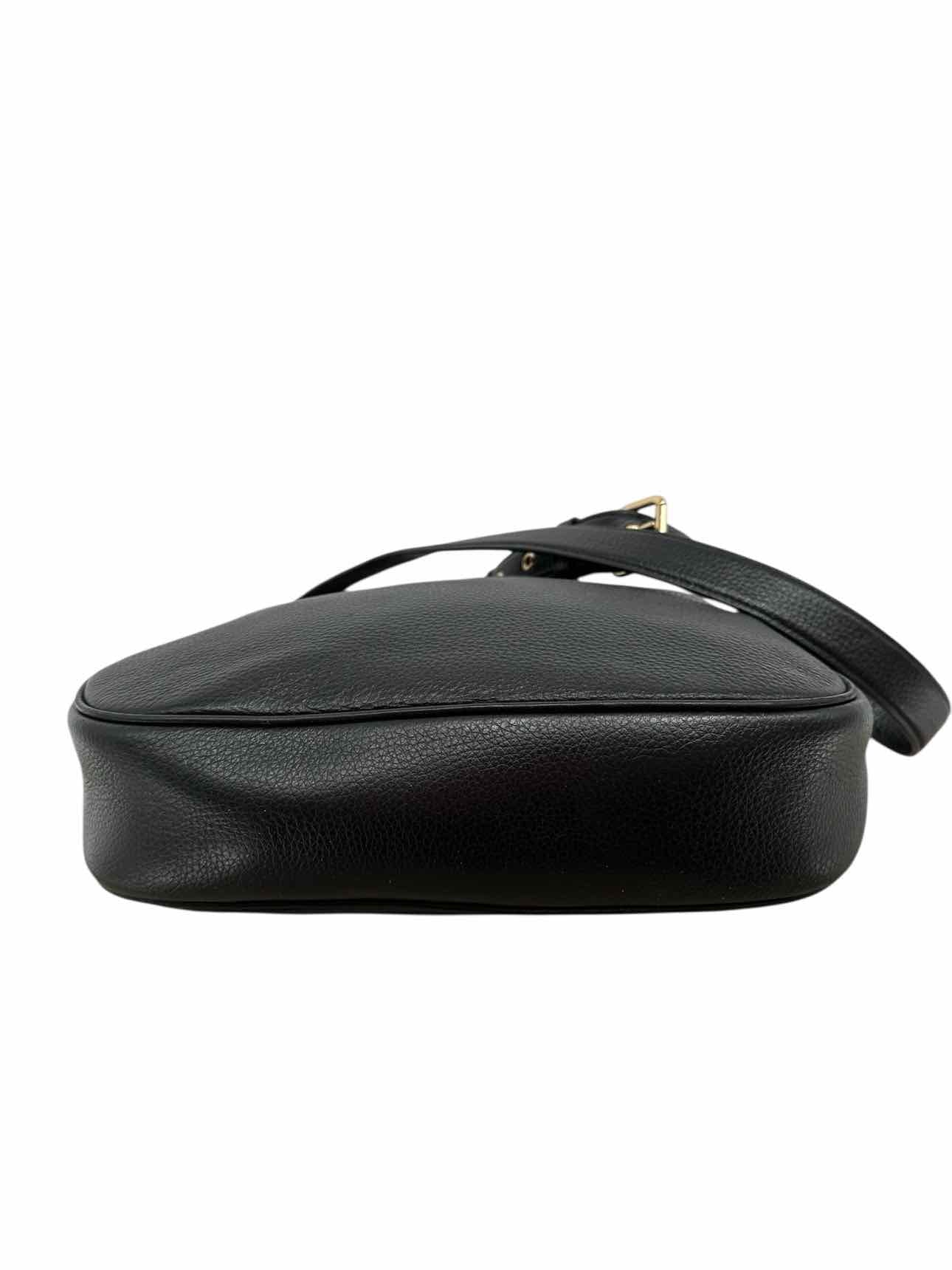 Coach Ellie File Bag Black Leather Crossbody