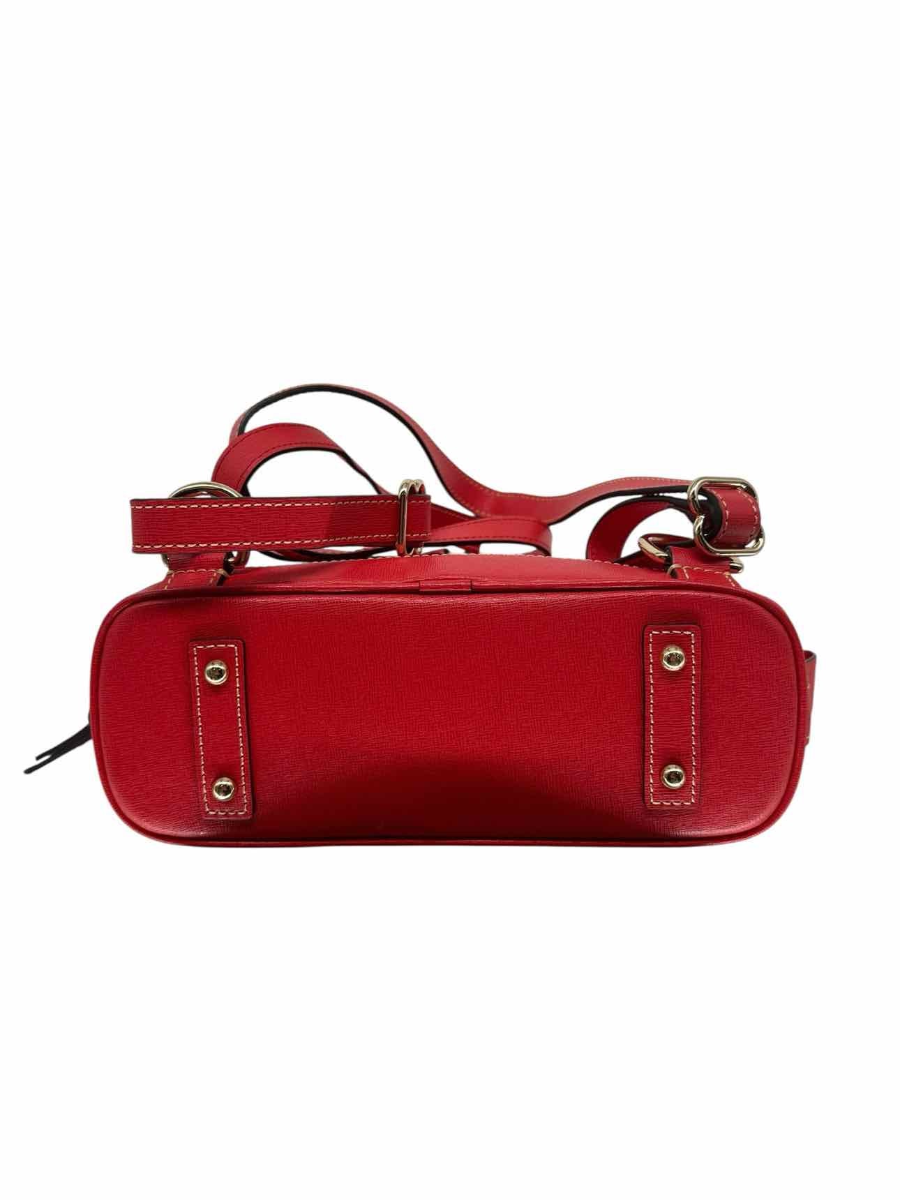 Dooney & Bourke Zip Pod Backpack Red Leather
