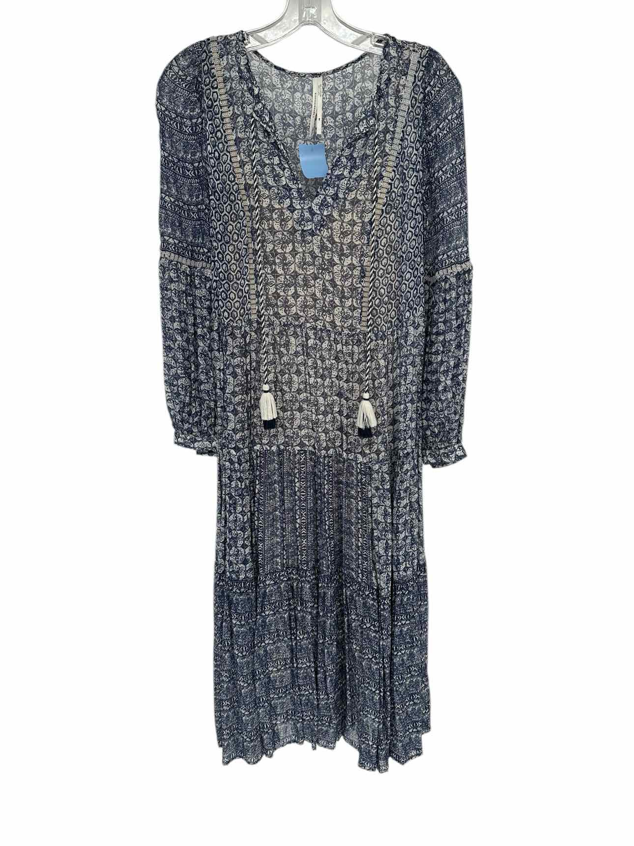 Anthropologie Navy Midi Dress Size XS