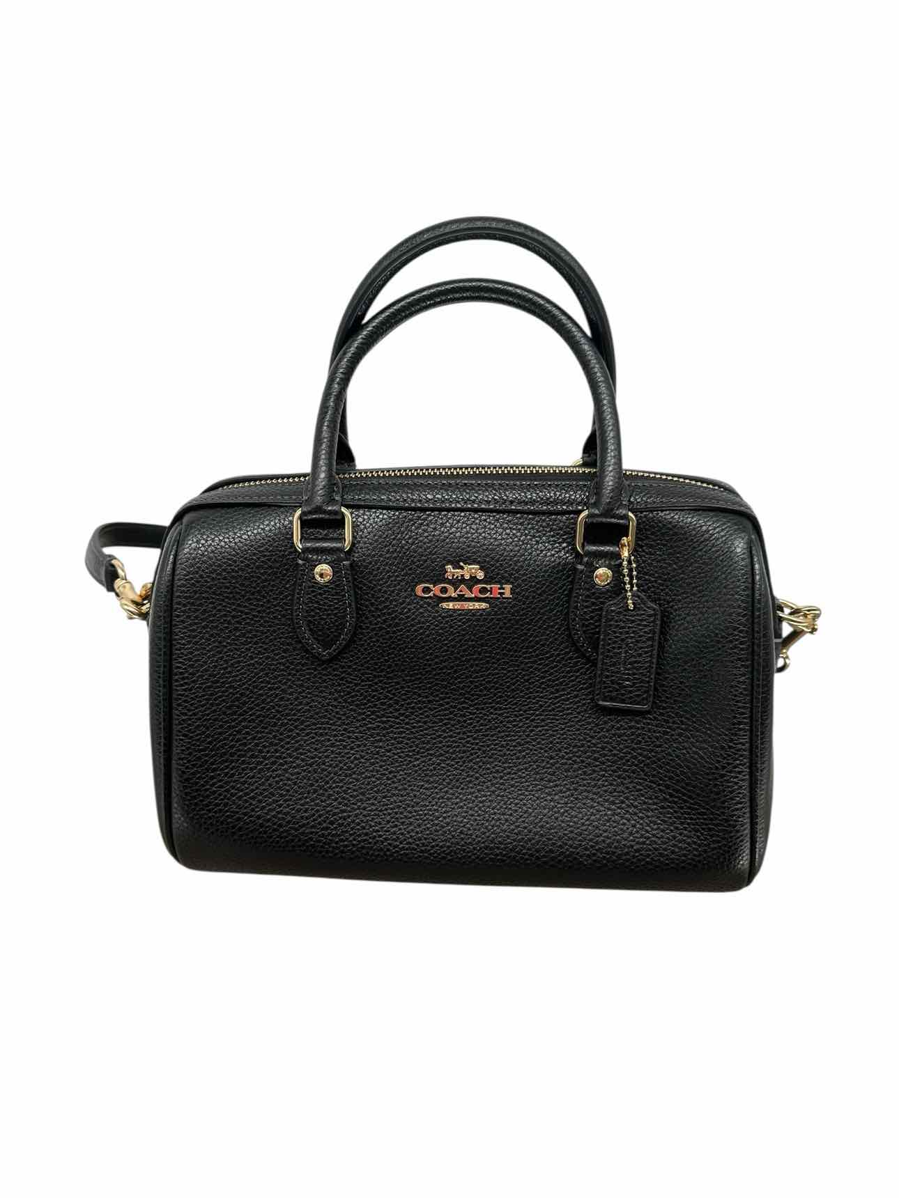 Coach Small Rowan Satchel Black Leather Satchel