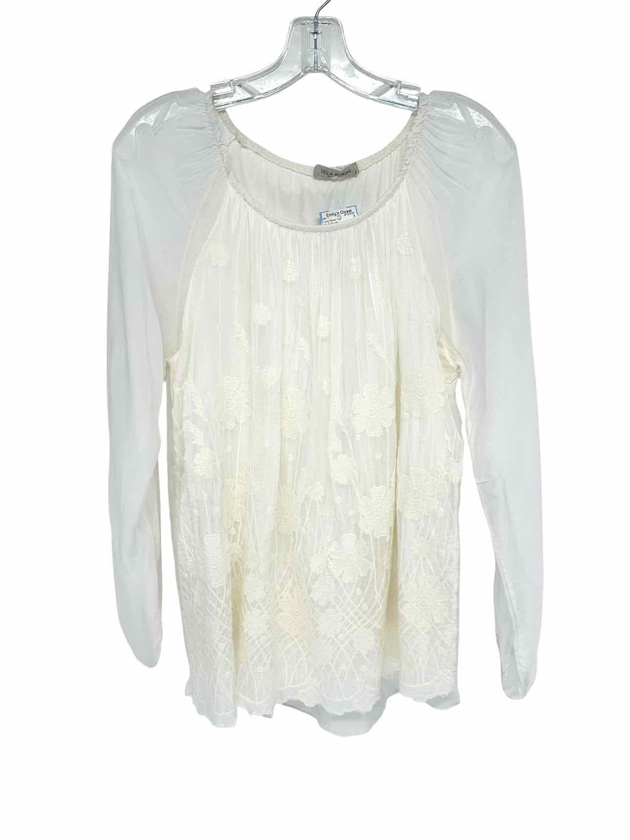 Viola Borghi Off-White Long Sleeve Top Size L