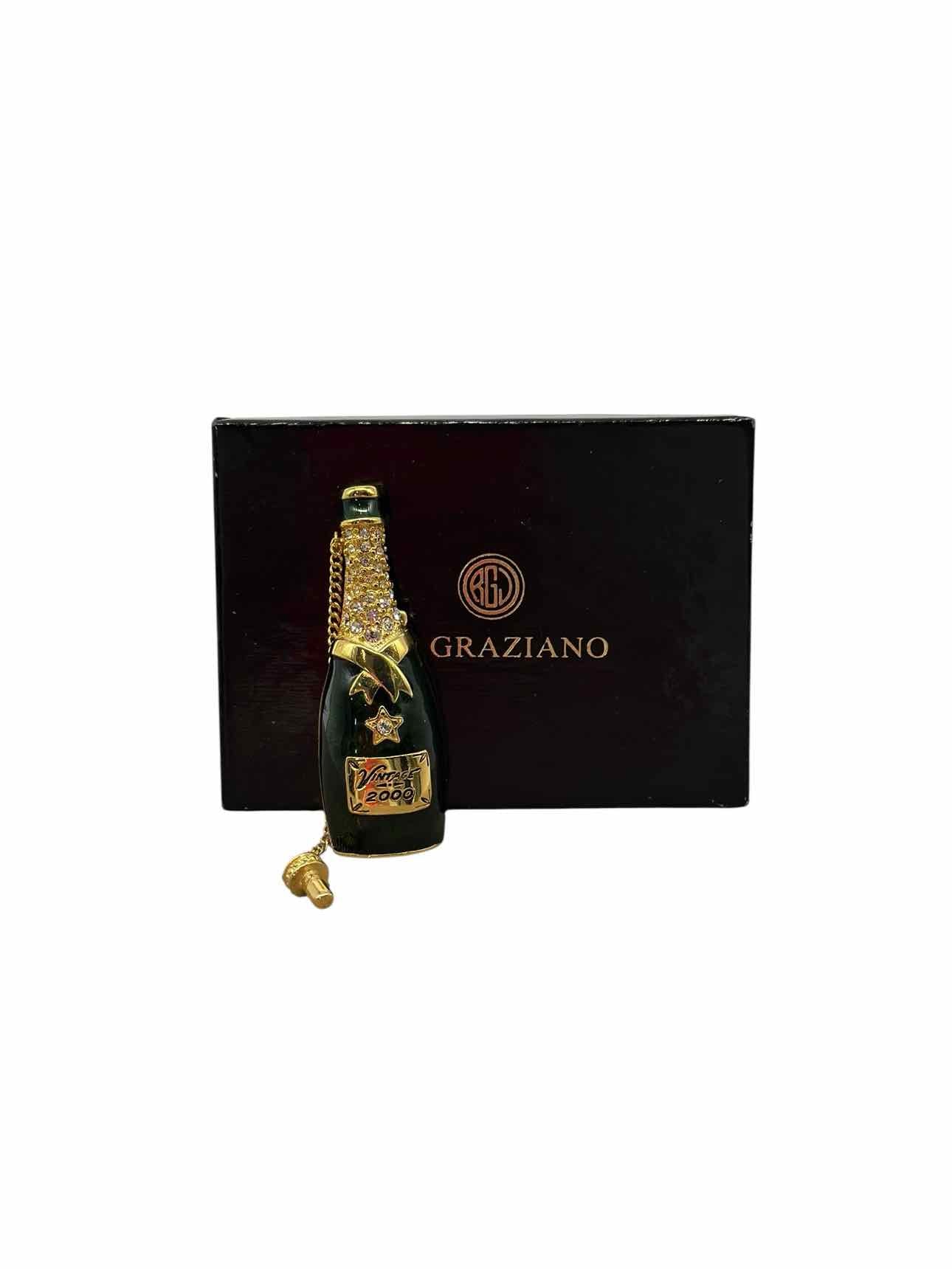R.J. Graziano Vintage 2000 Champagne Bottle Brooch