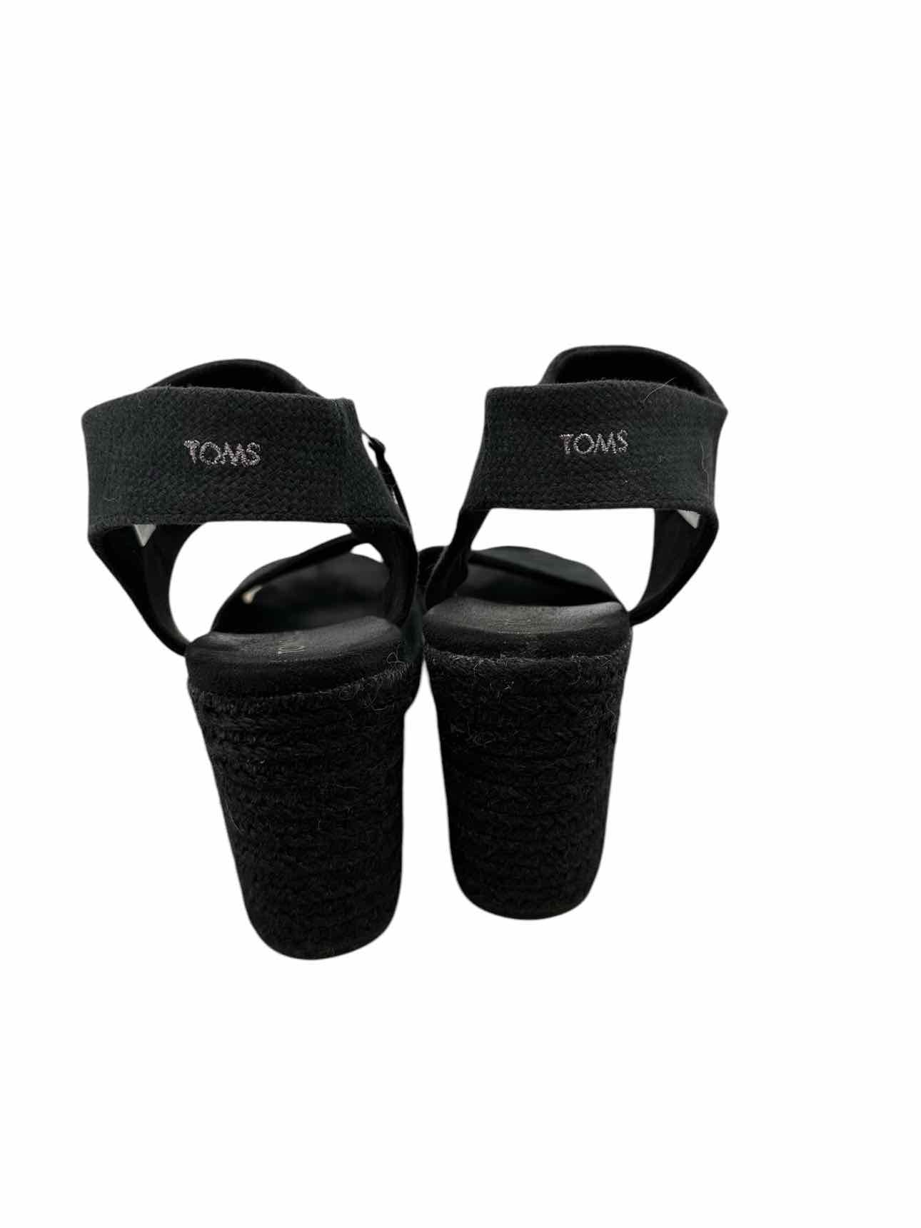 Toms Majorca Espadrilles Black Shoe Size 10