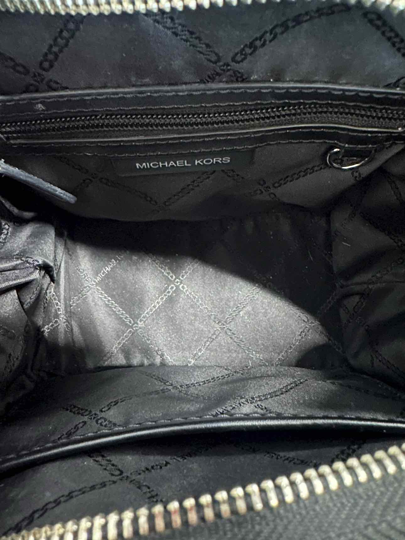 Michael Kors Avril Gray Leather Satchel