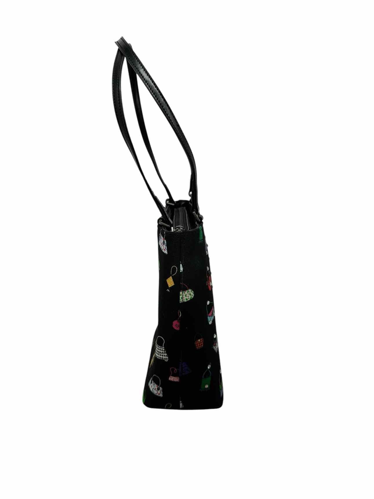 Nicci Black Canvas Shoulder Bag