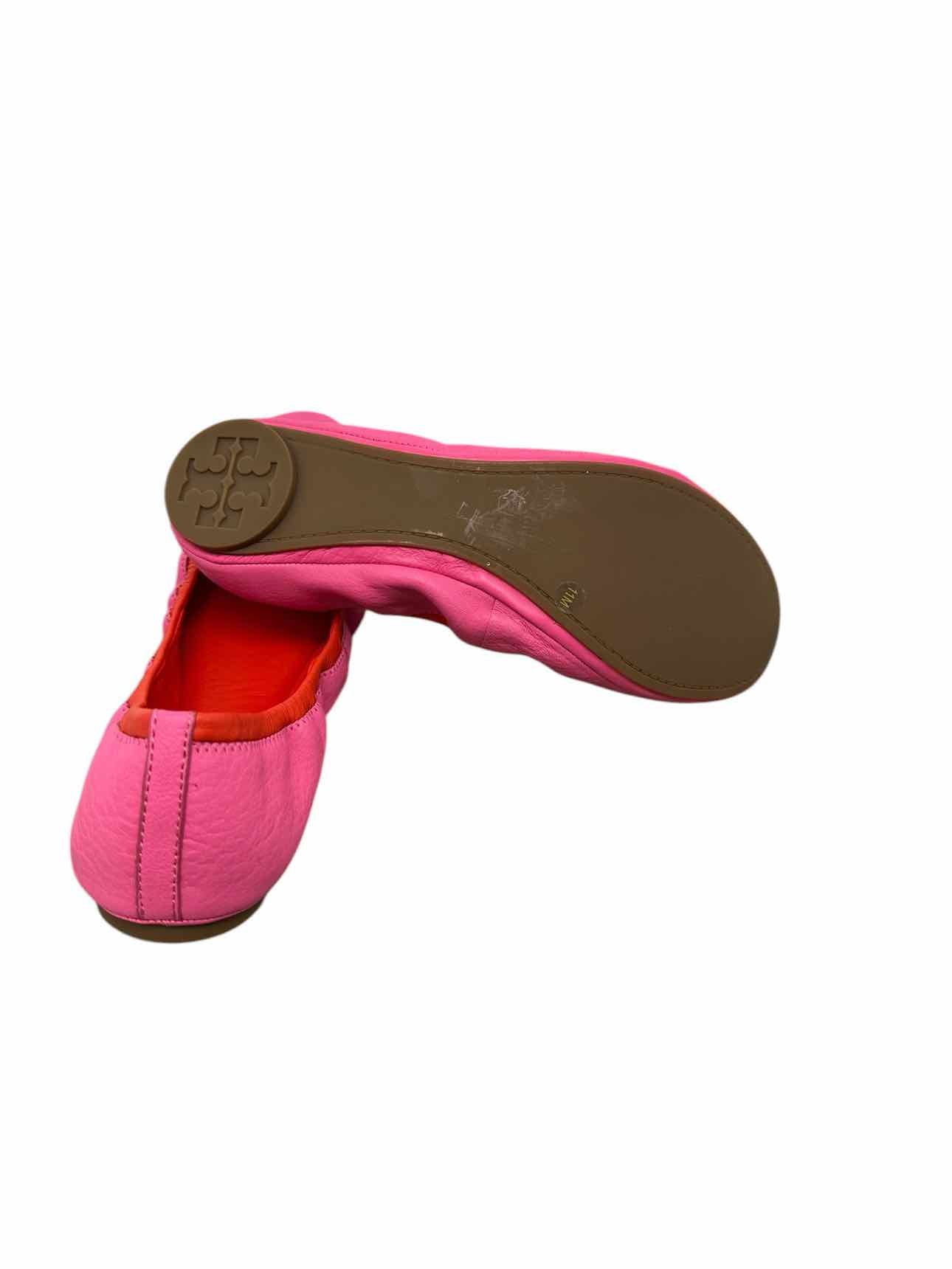 Tory Burch Pink Eddie Ballet Flats Shoe Size 11 **NEW**