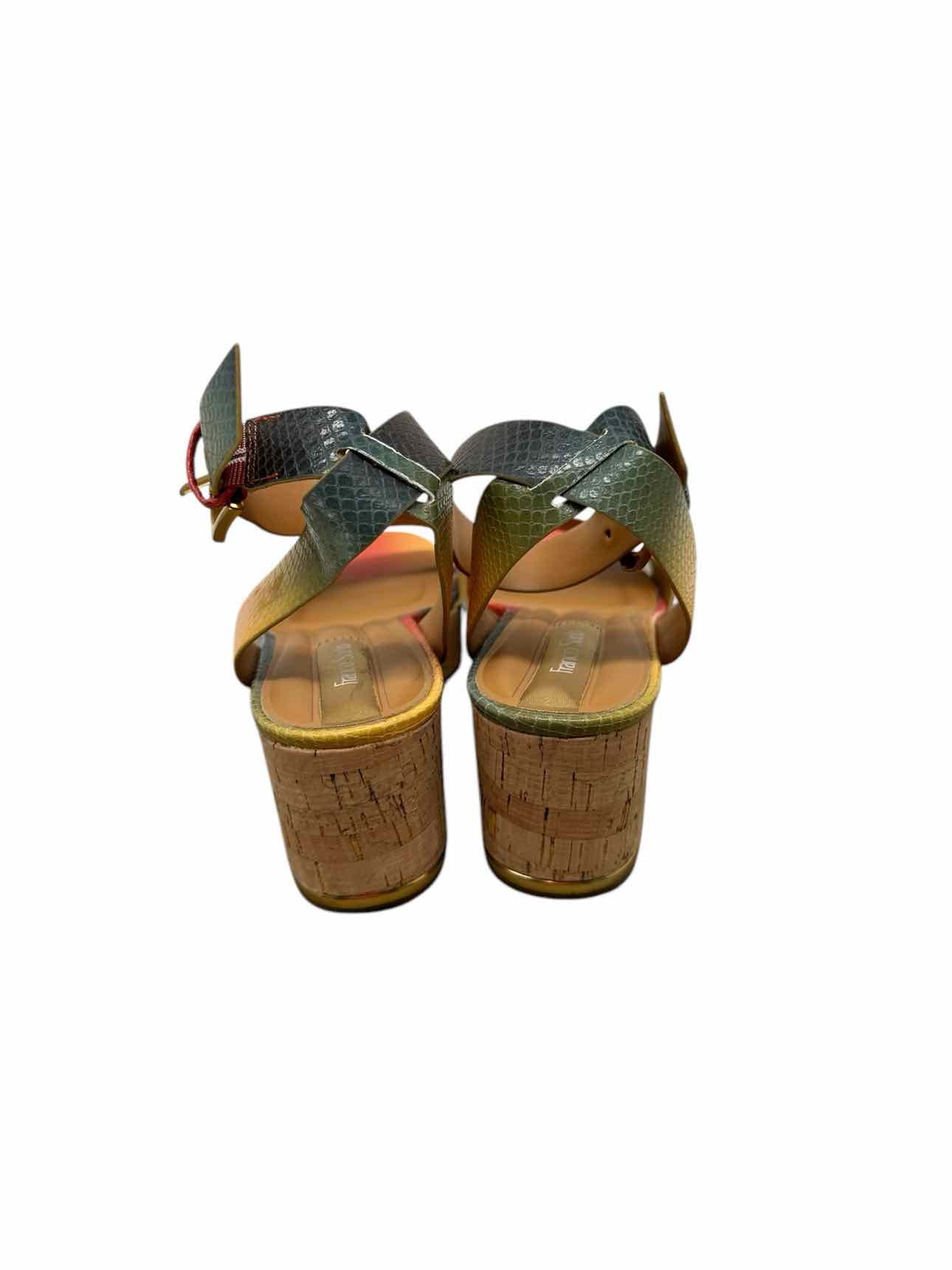 Franco Sorto Presley Platform Cork Wedge Shoe Size 9