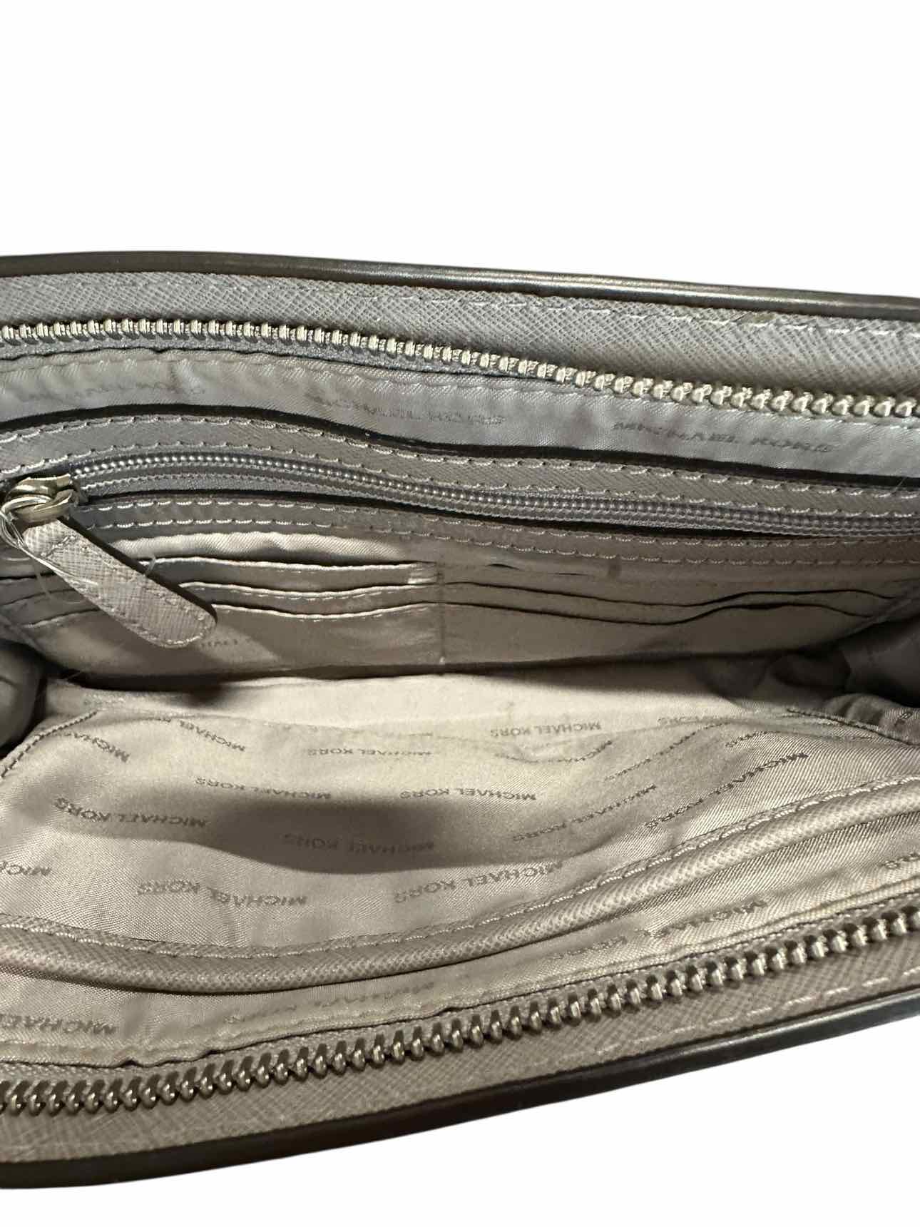 Michael Kors Gray Leather Crossbody