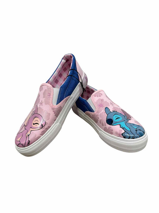 Disney Stitch & Angel Slip Ons Pink Shoe Size 7.5 **NEW**