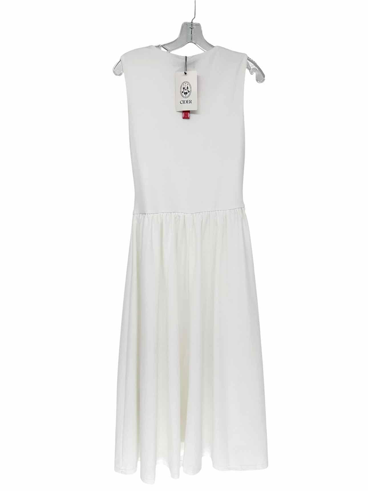 Cider White Sleeveless Midi Dress Size M **NEW**