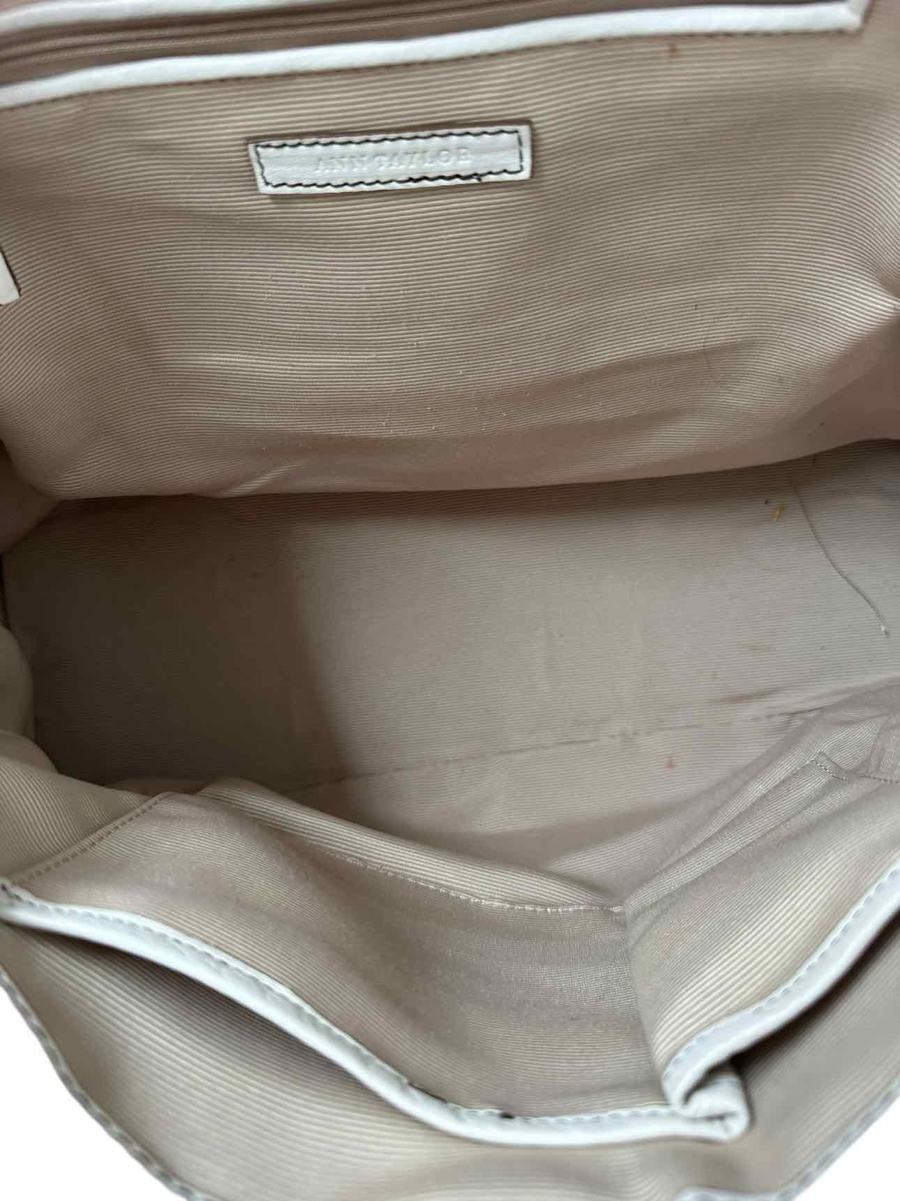 Ann Taylor Off-White Leather Satchel