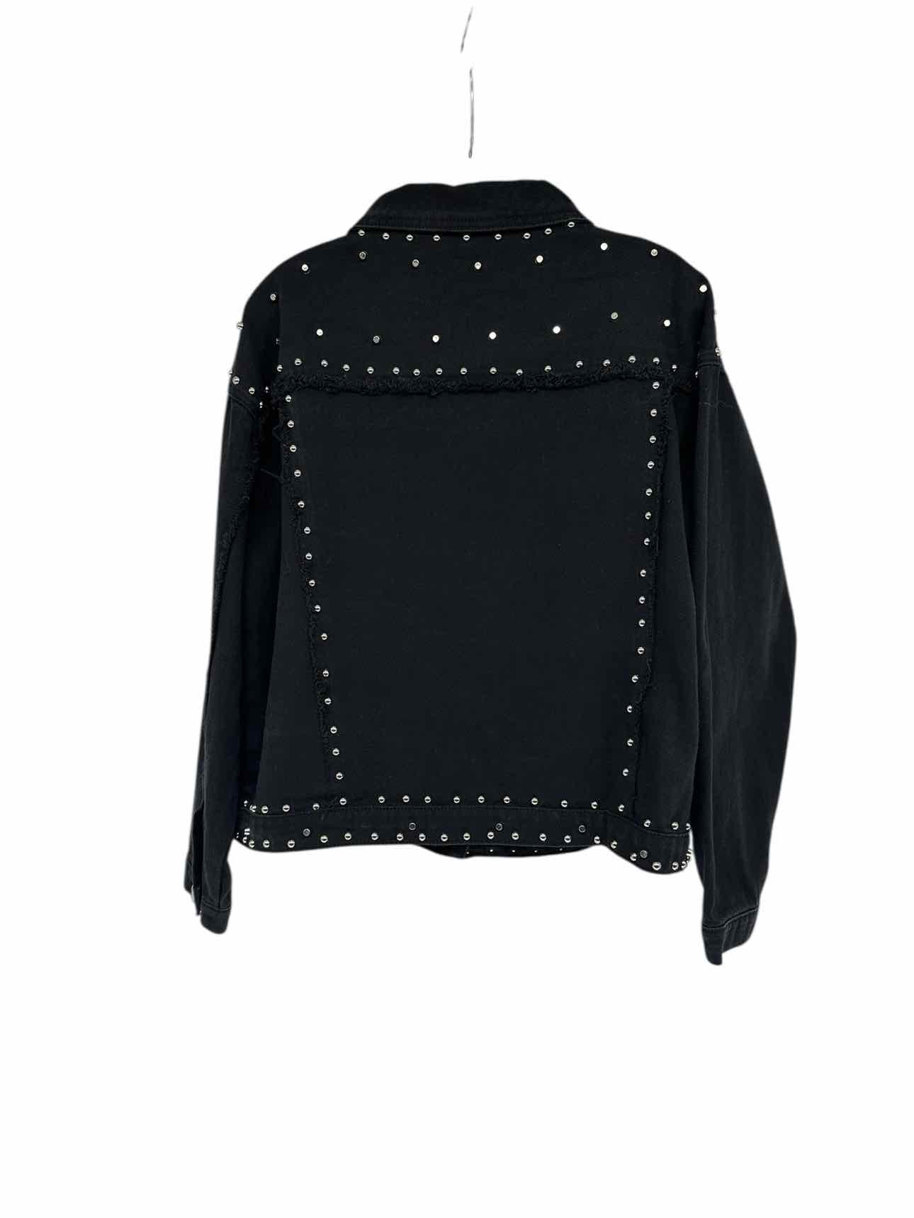 Black Studded Jean Jacket  Size M