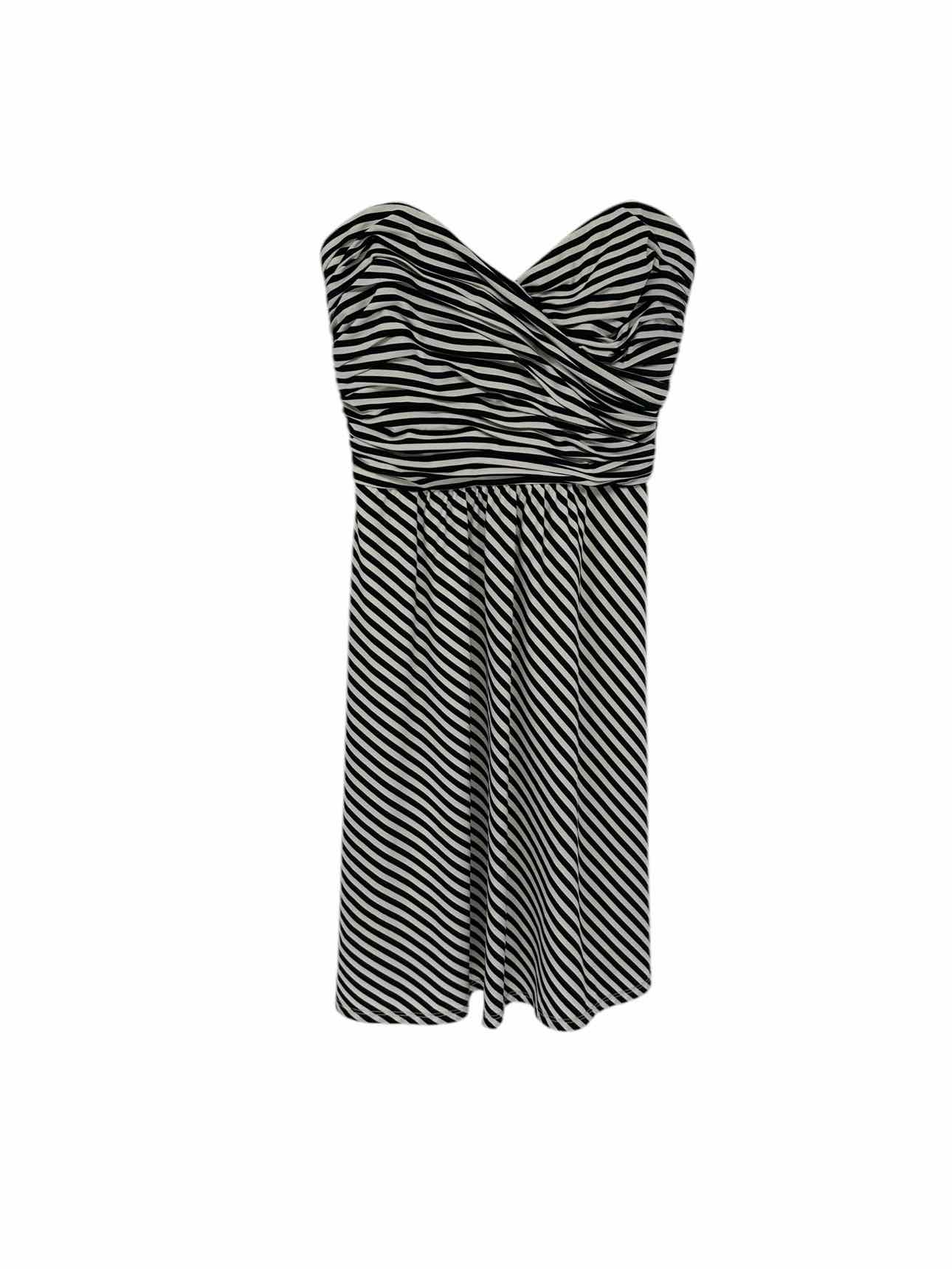 BCBGMaxazria Black/White Strapless Dress Size XS