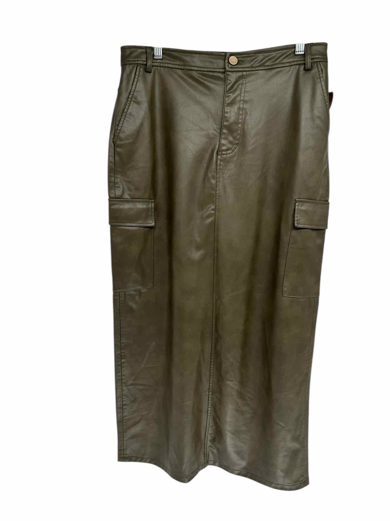 Zara Olive Midi Cargo Skirt Size L
