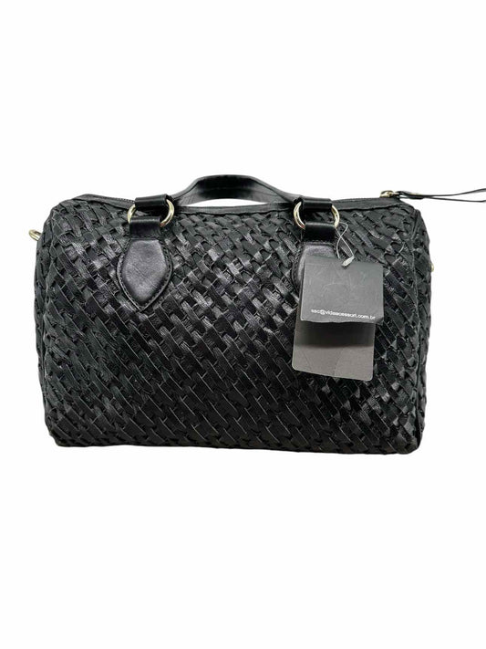 Vida Black Woven Leather Tote **NEW**