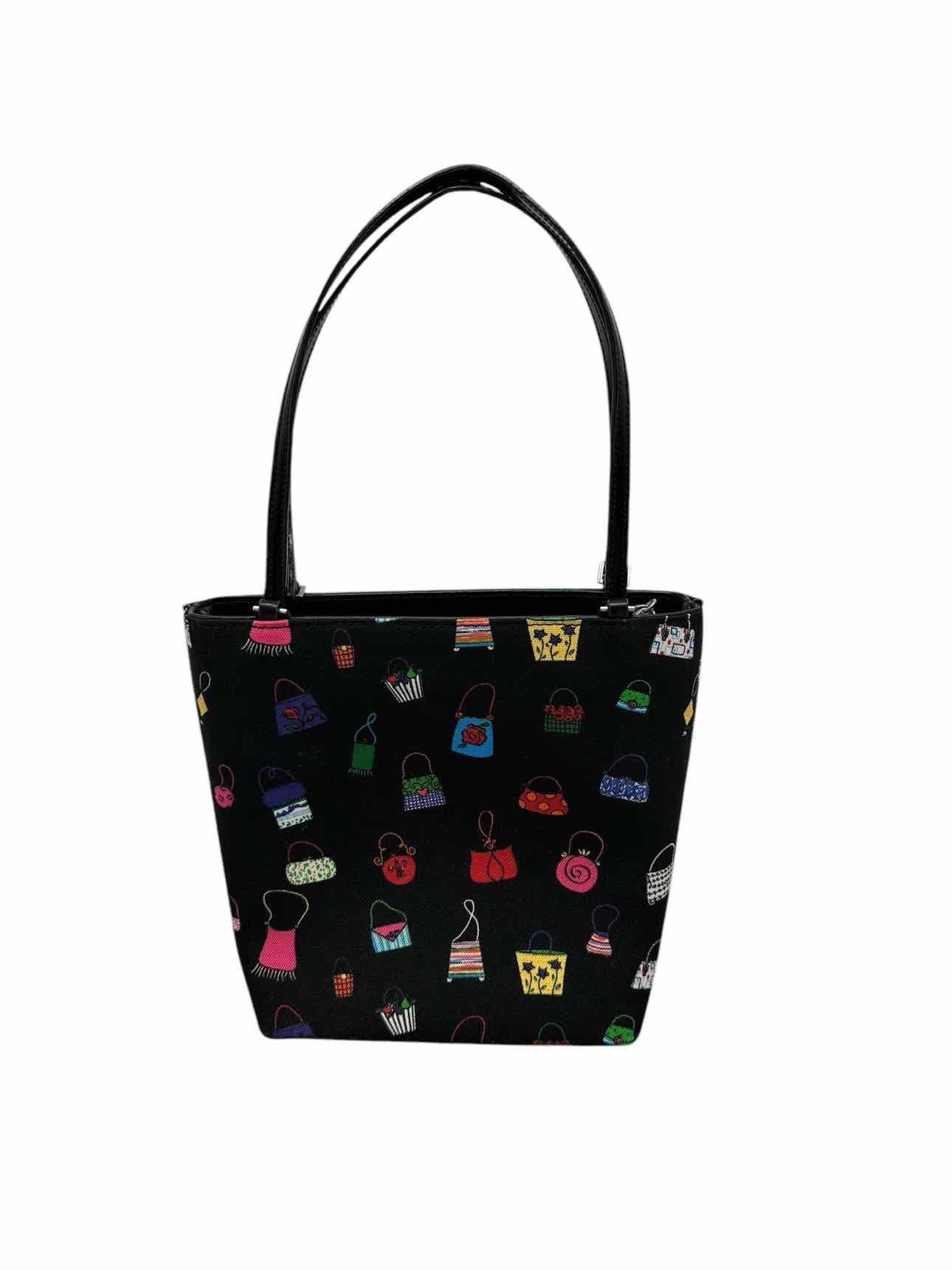 Nicci Black Canvas Shoulder Bag