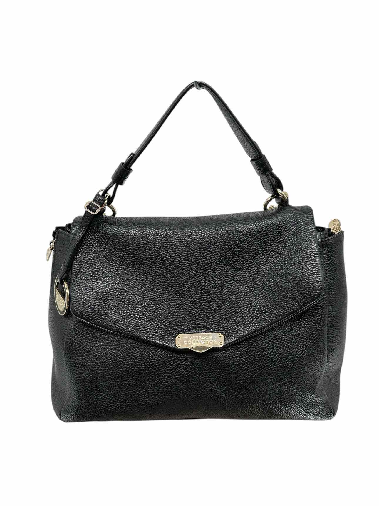 Versace Collection Authentic Vitello Stampa Alce Flap Shoulder Bag