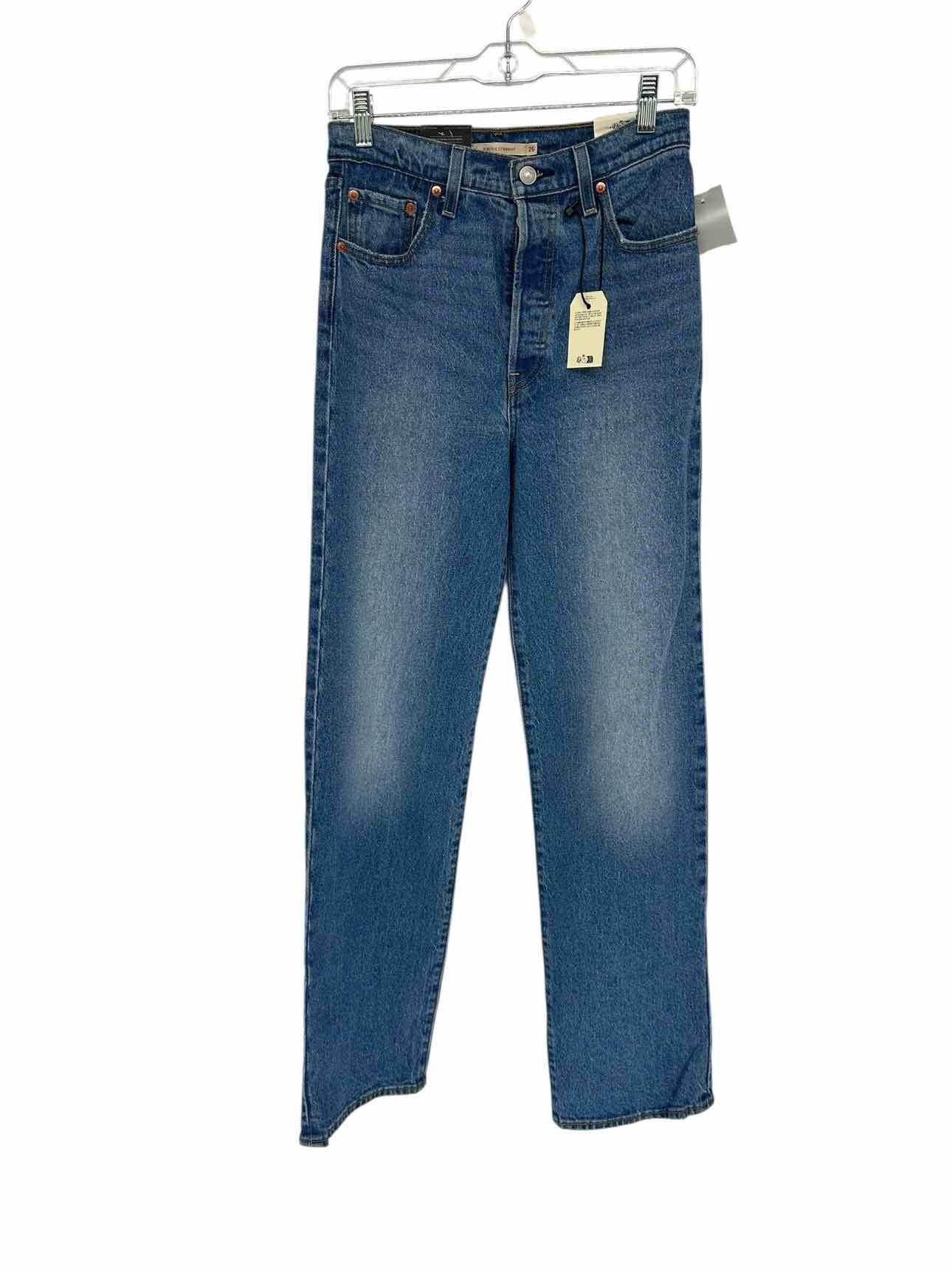 Levi's Ribcage Straight Blue Jeans Size 4 **NEW**