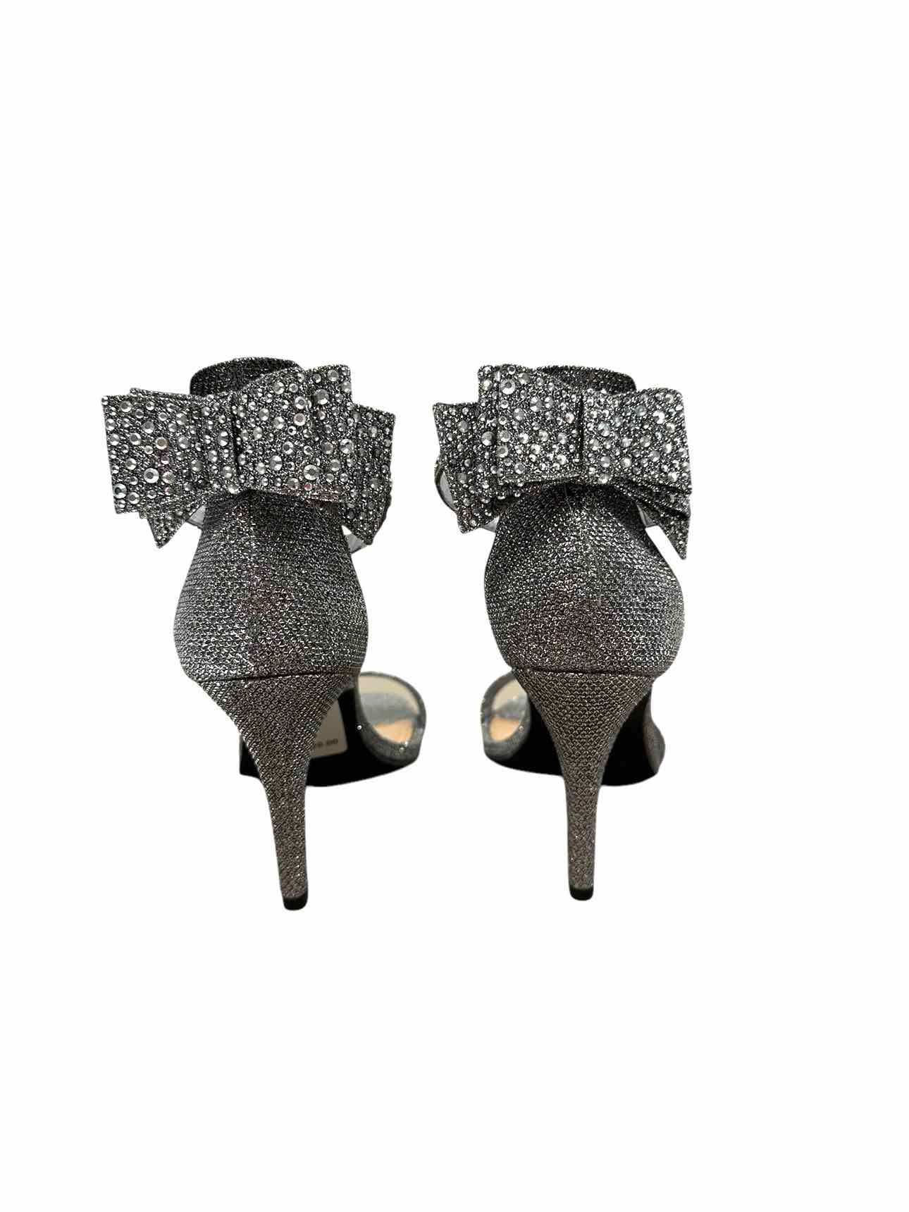 Material Girl Silver Shoe Size 8 Dress Sandal
