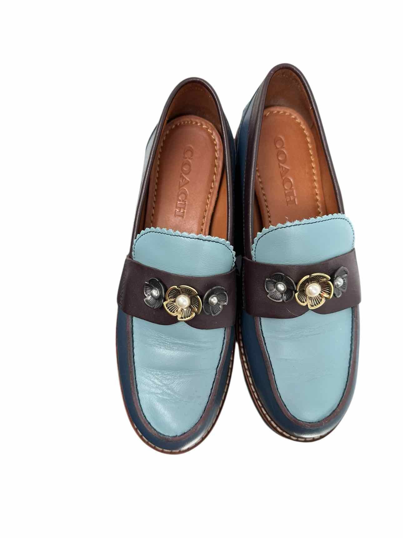 Coach Lenox Loafer Blue Shoe Size 7