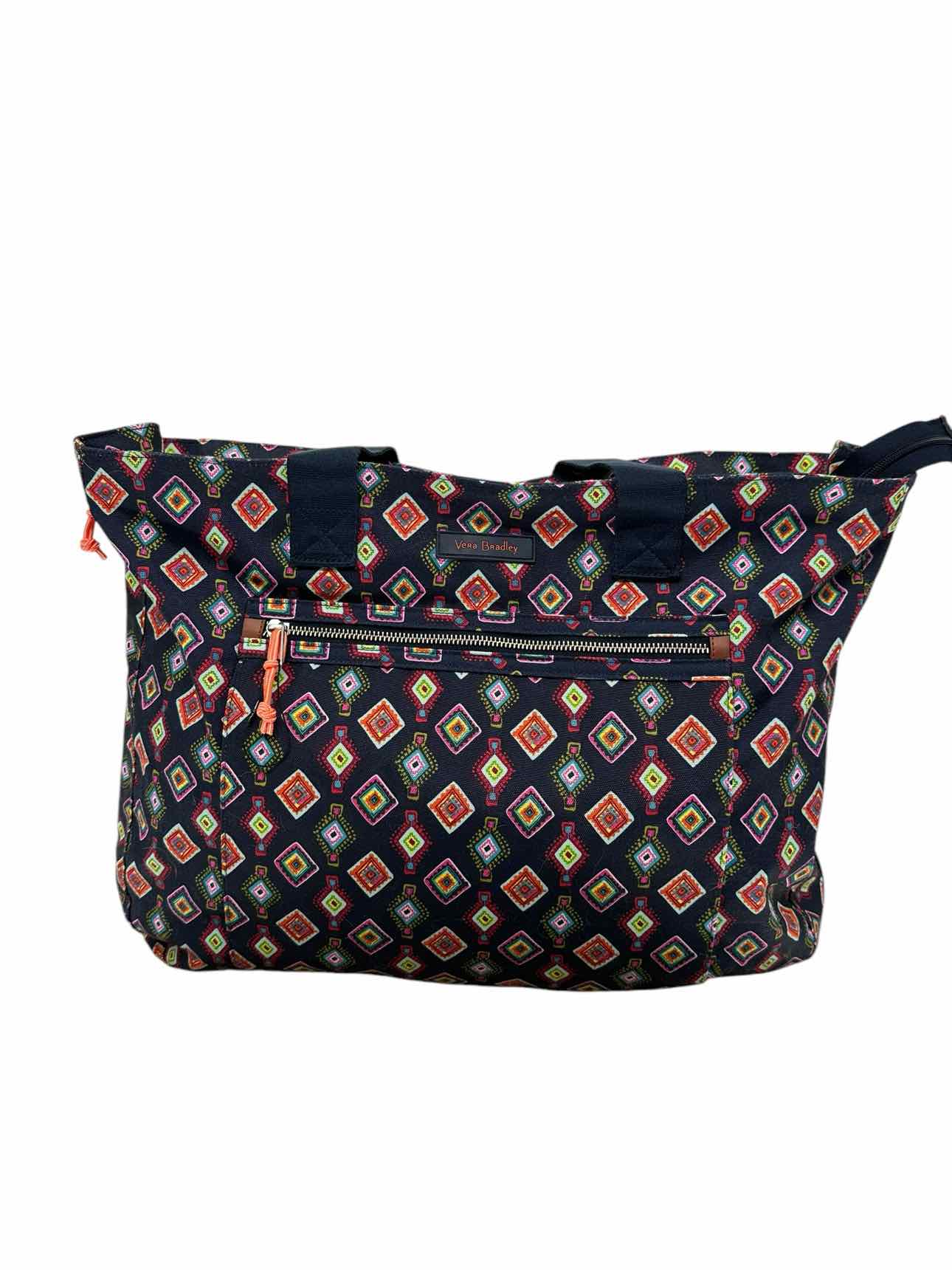 Vera Bradley Mini-Medallion Expandable Tote Navy