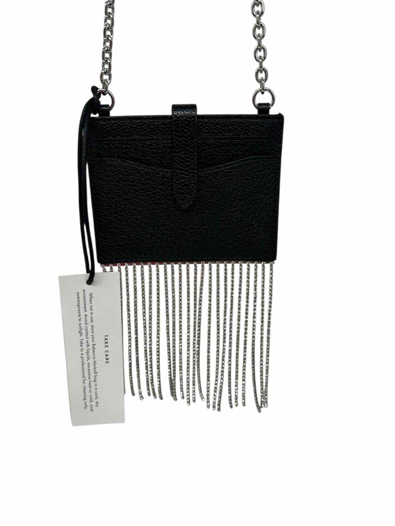 Rebecca Minkoff LG Card Case w/ Chain in Black **NEW**