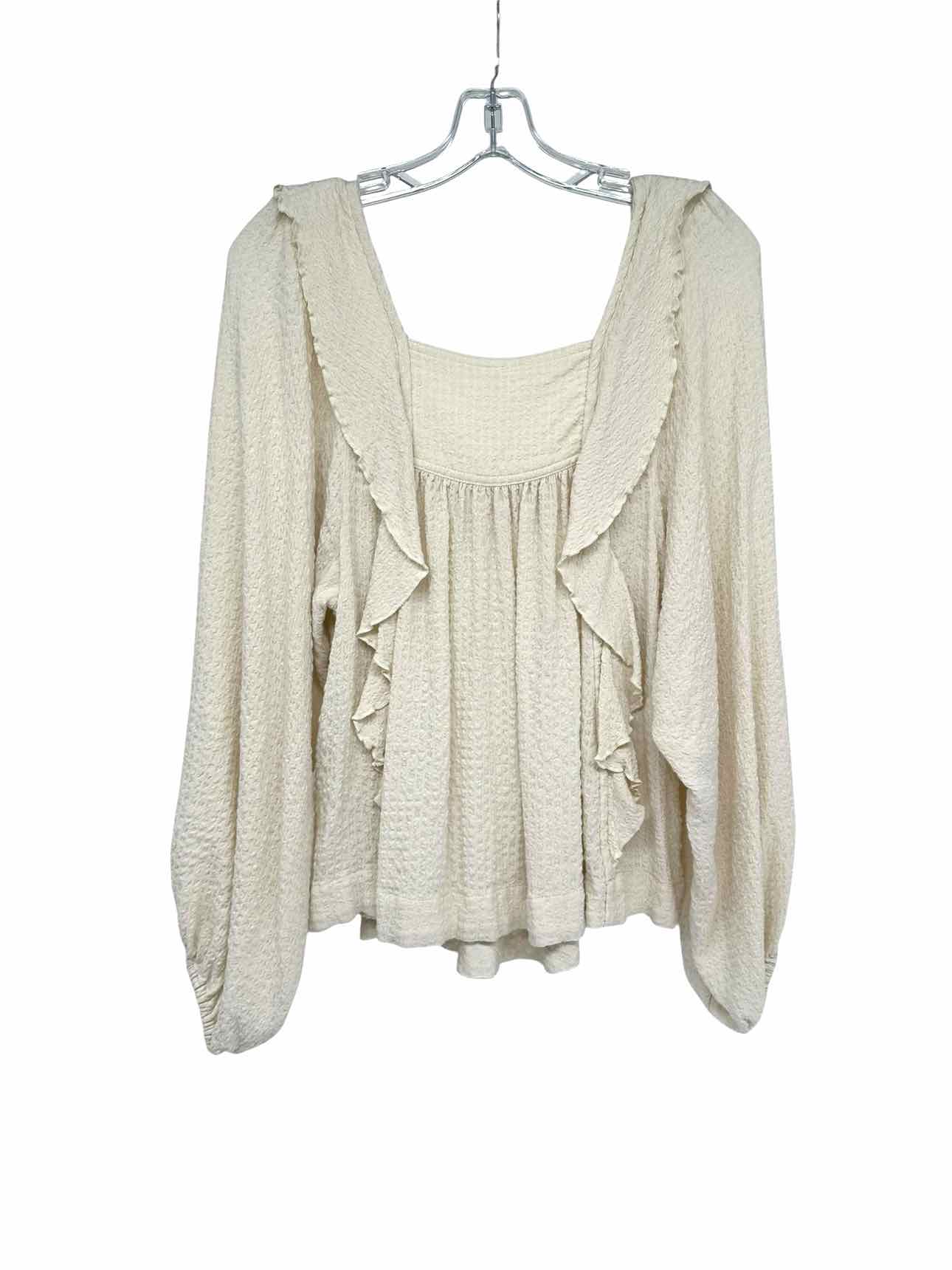 Free People Bonny Blouse Cream Size S