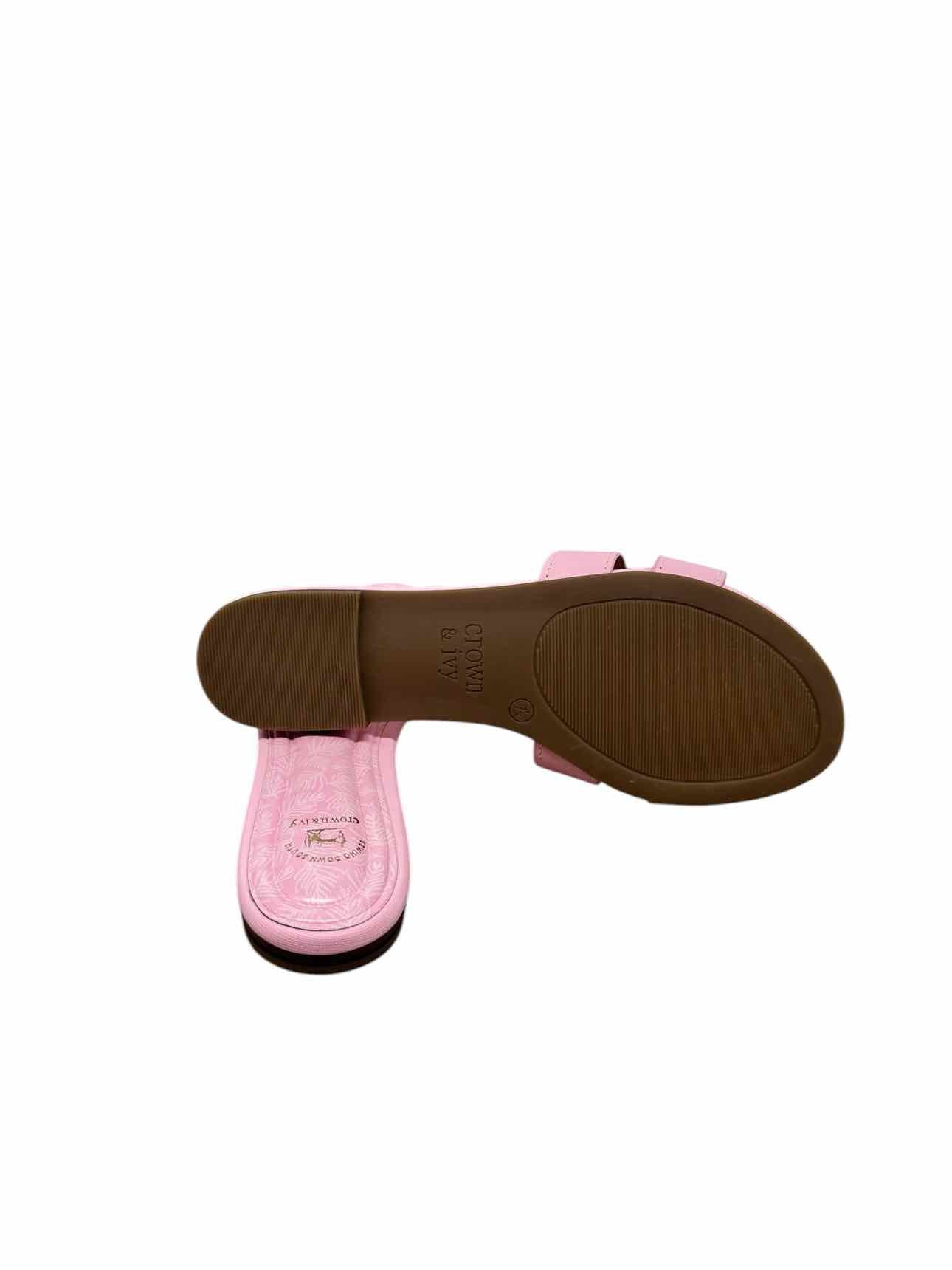 Crown & Ivy Sewing Down South Raven Pink Sandals Shoe Size 7.5 **NEW**