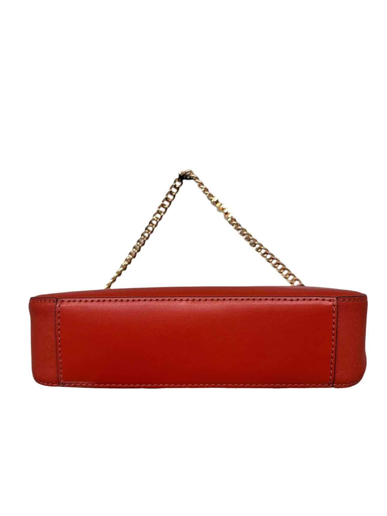 Michael Kors Jet Set Travel Medium Orange Leather Crossbody