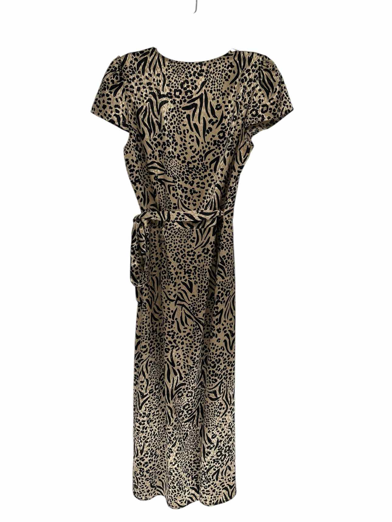 Saltwater Luxe Viola Short Sleeve Midi Wrap Dress Size S
