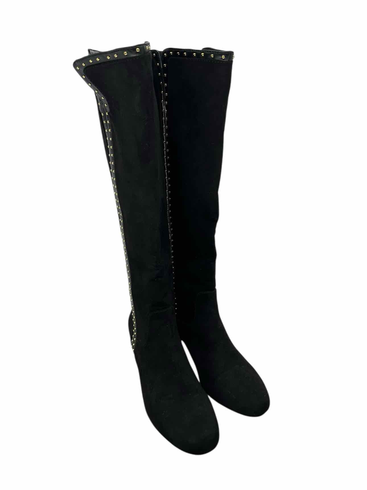 Adrienne Vittadini Larosa Tall Boots Black Shoe Size 8