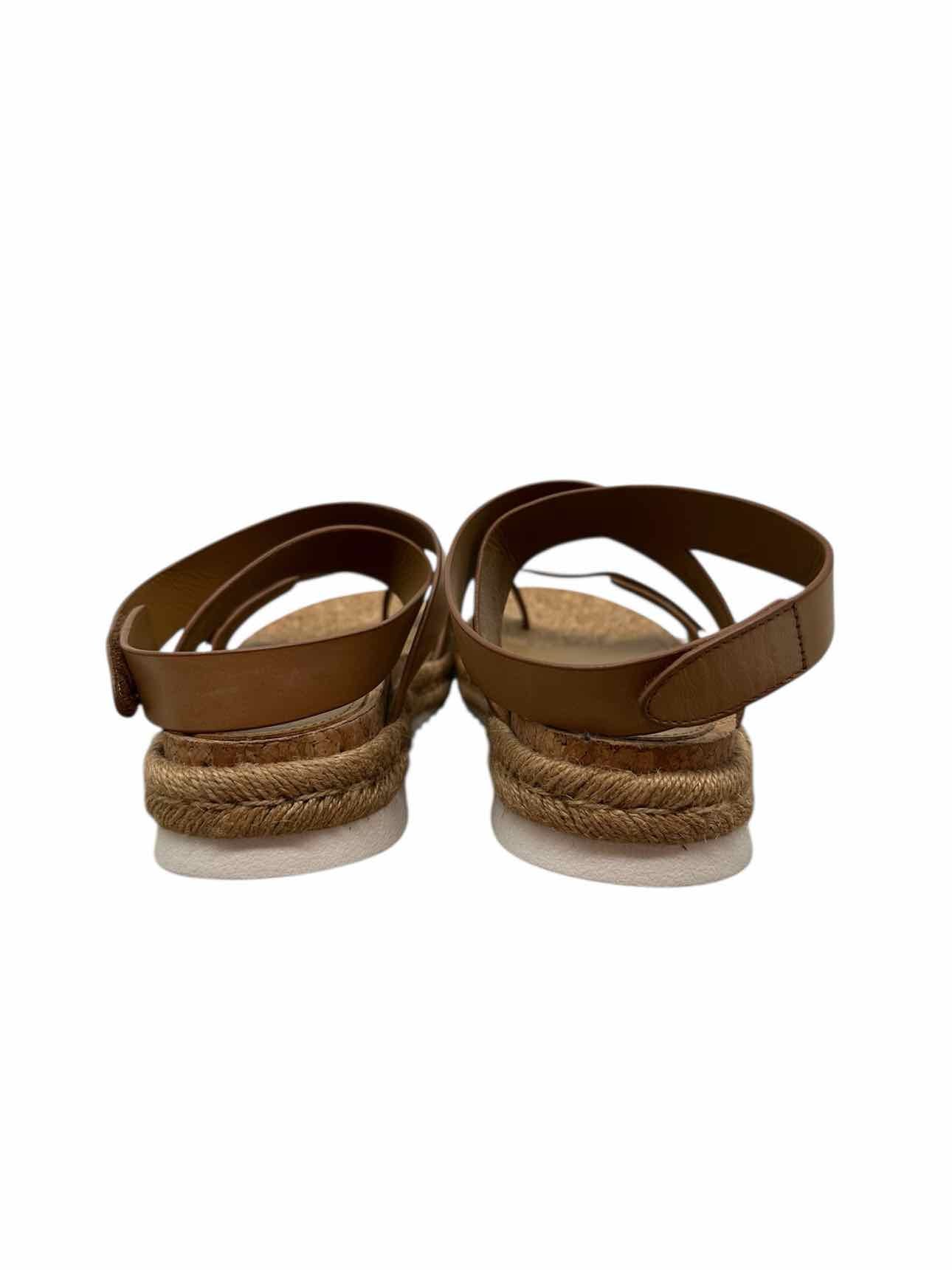 Johnston & Murphy Michelle Ankle-Strap Thong Sandal Tan Shoe Size 10