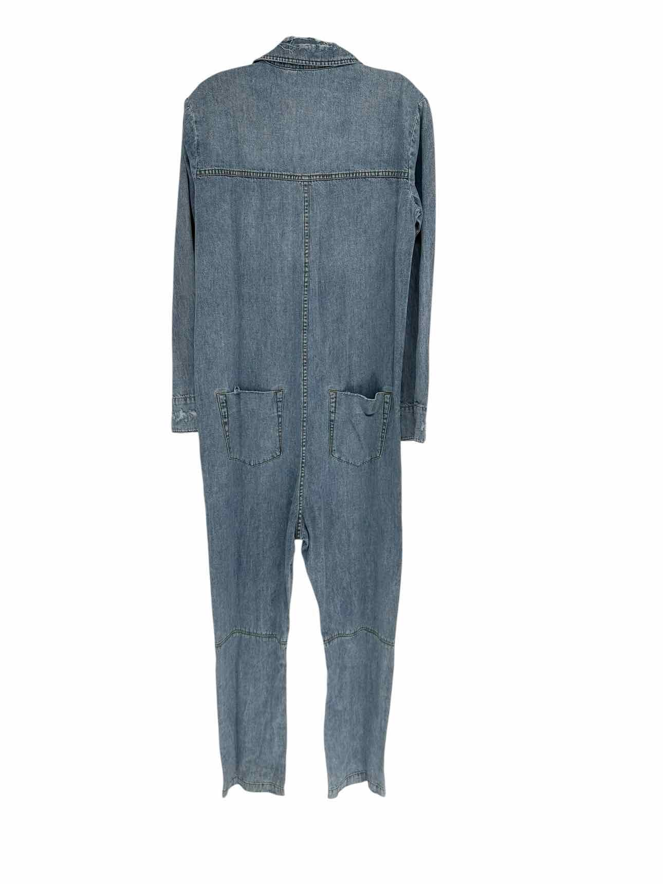 One Teaspoon Pacifica Paradise Utility Jumpsuit Blue Size XS