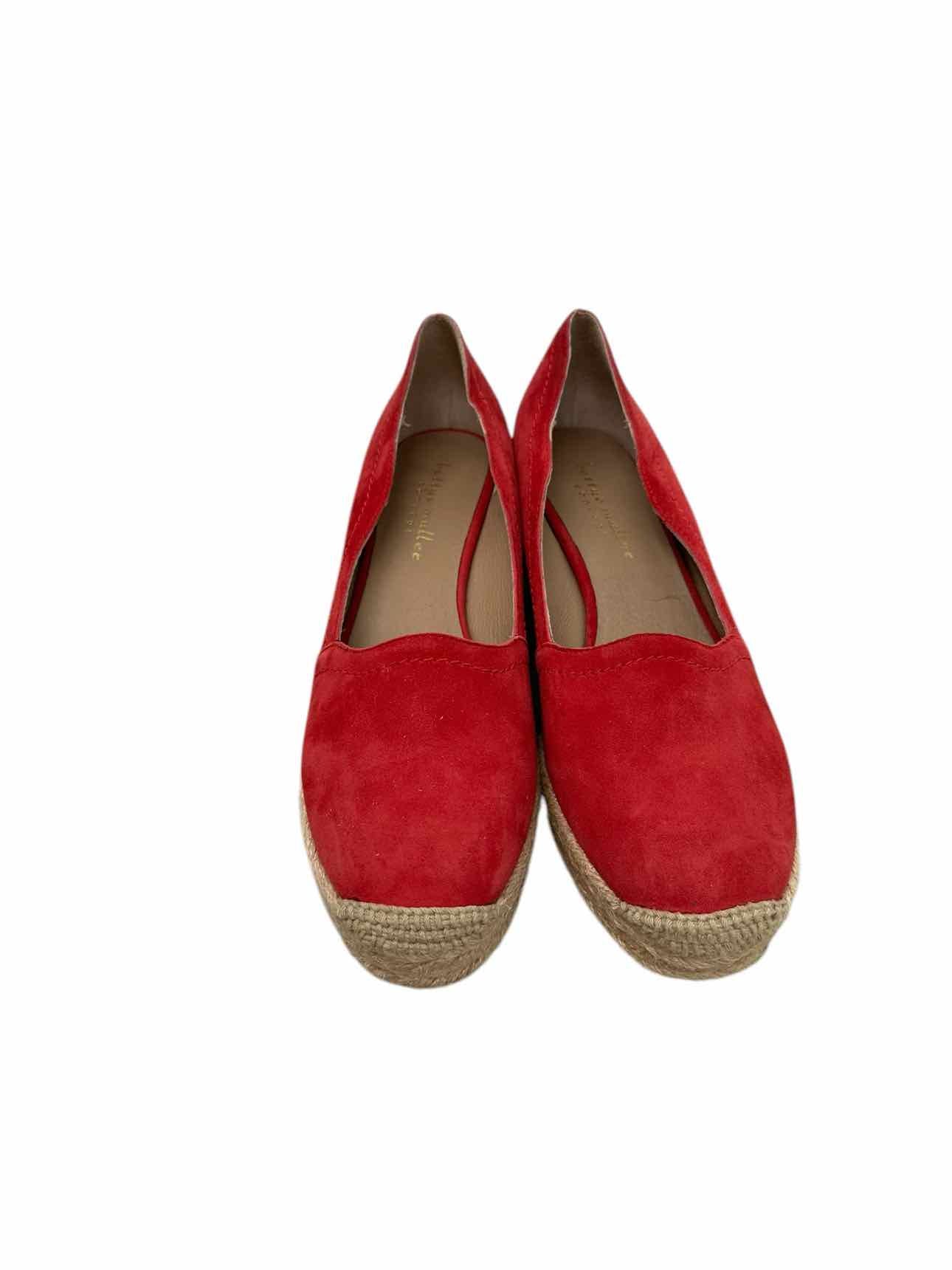 Bettye Muller Reese Platform Red Espadrilles Shoe Size 8.5 **NEW**