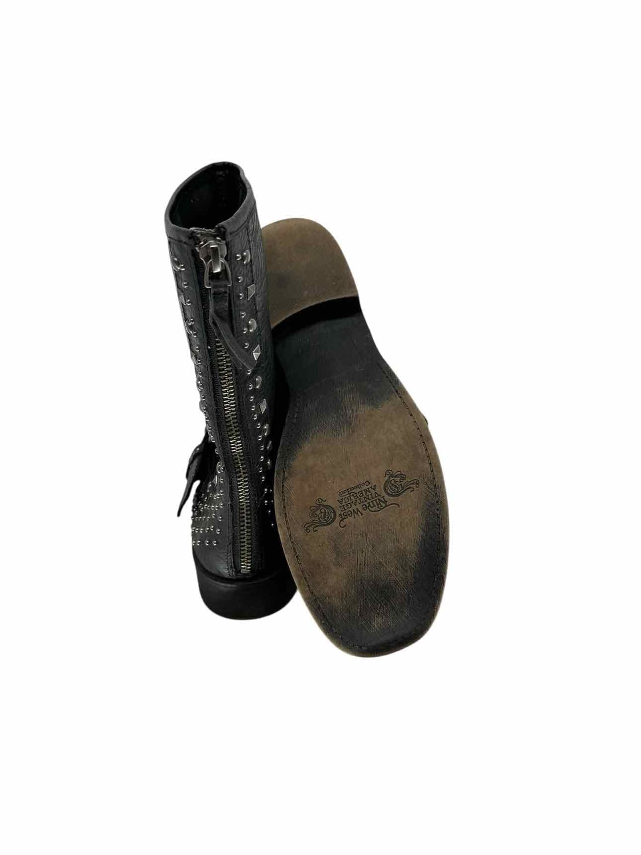 Nine West Vintage America Studded Black Boots Shoe Size 9