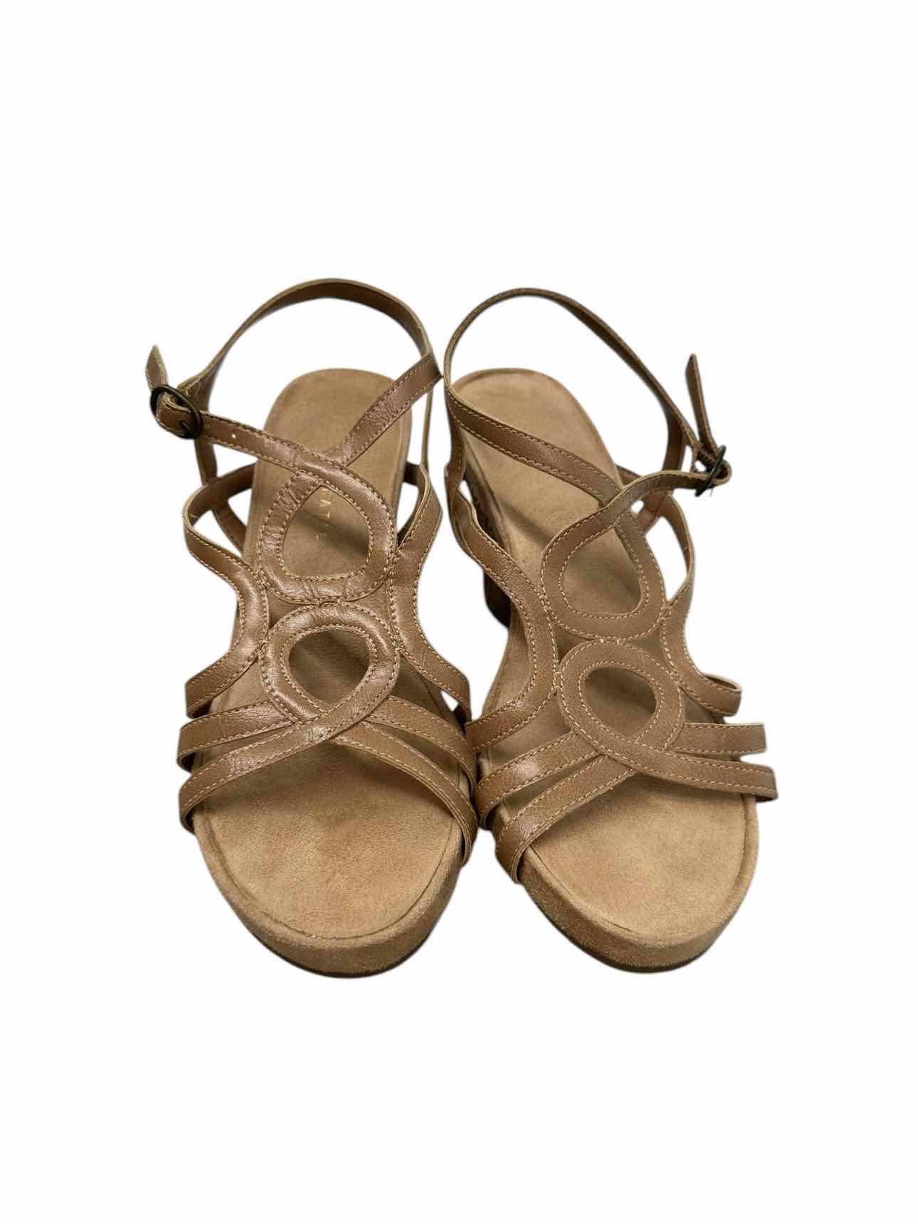Kelly & Katie Beige Wedge Sandals Shoe Size 7