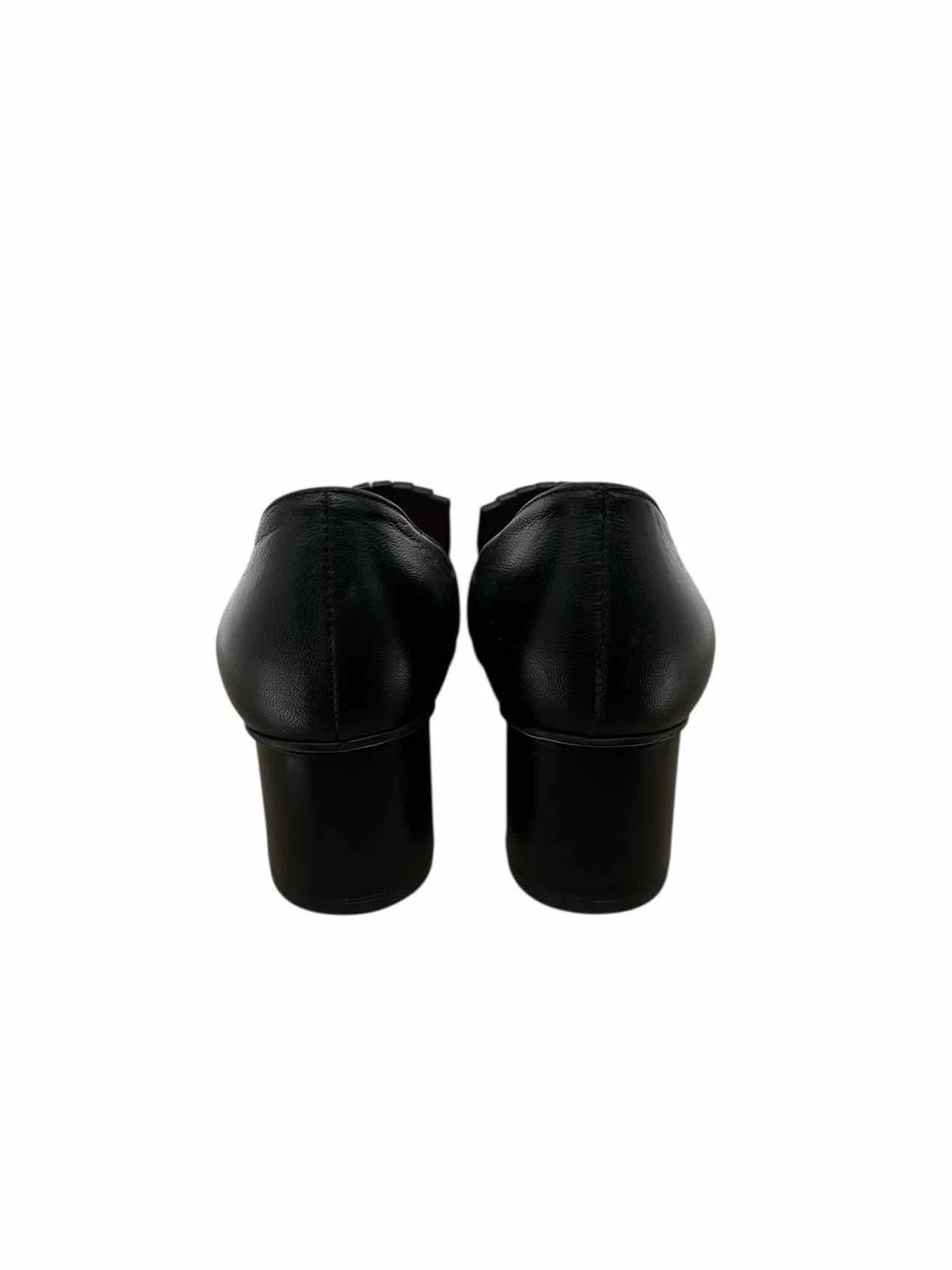 Gucci GG Marmont Fringe Block Heel Loafer Pump Black Shoe Size 9