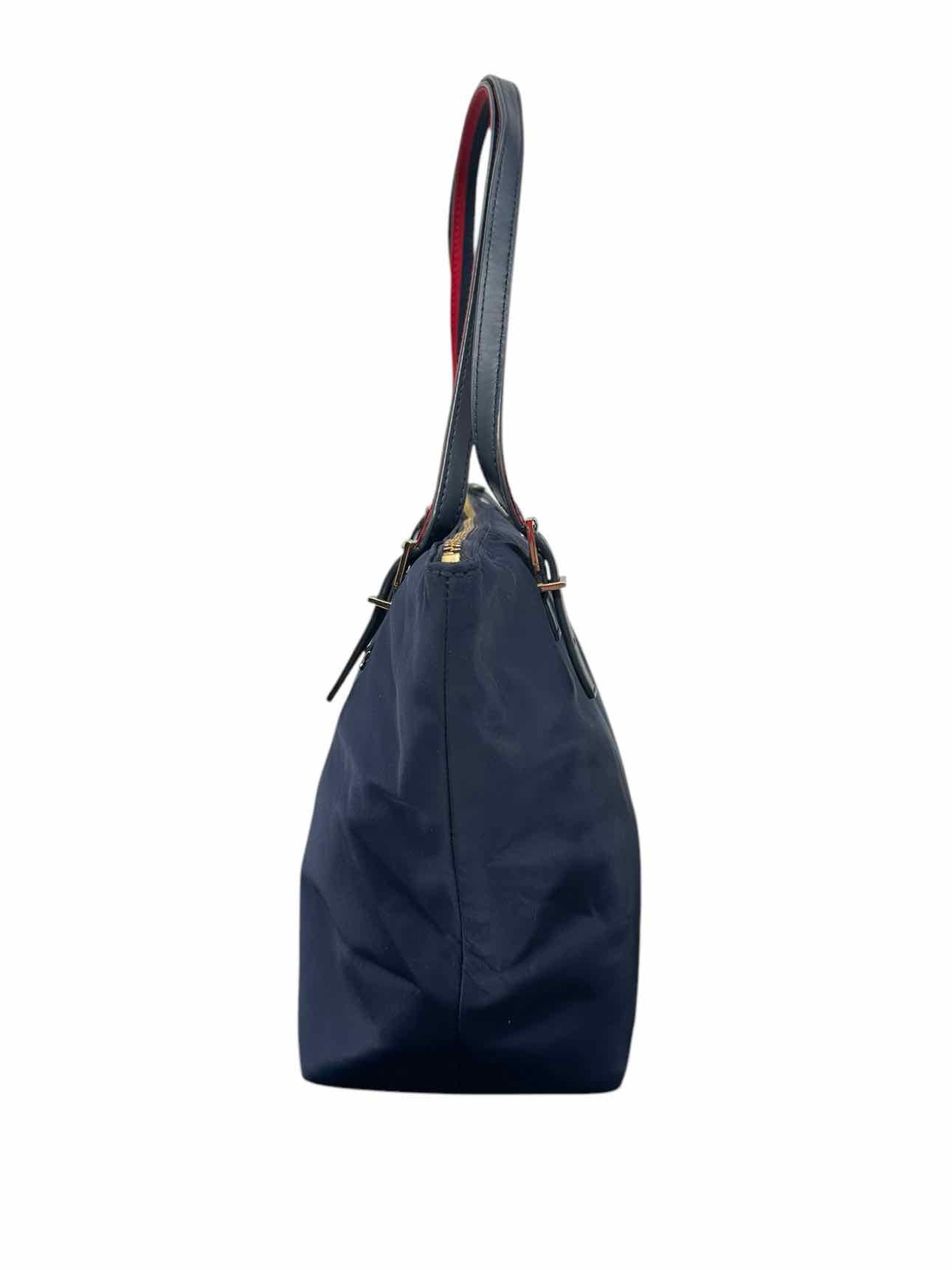Kate Spade Watson Lane Varsity Stripe Small Maya Navy Nylon Tote