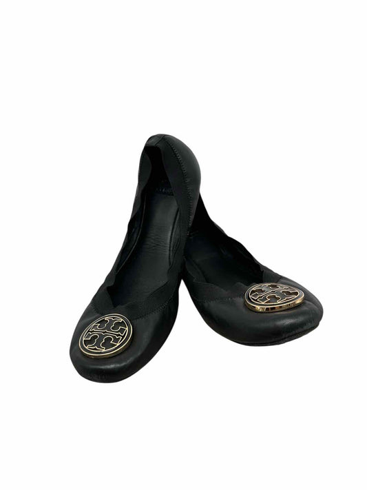 Tory Burch Caroline Ballet Flats Black Shoe Size 10