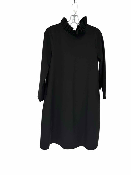 Tuckernuck Daphne Long Sleeve Ruffled Collar Black Dress Size S **NEW**