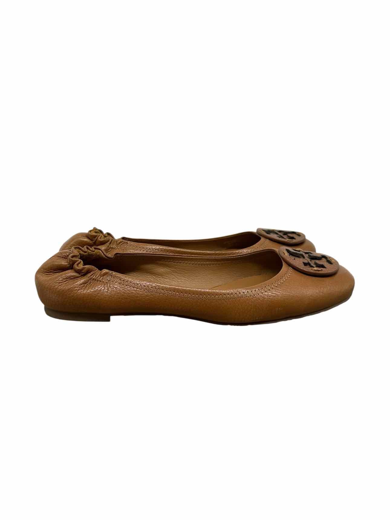 Tory Burch Reva Ballet Flat Tan Shoe Size 11