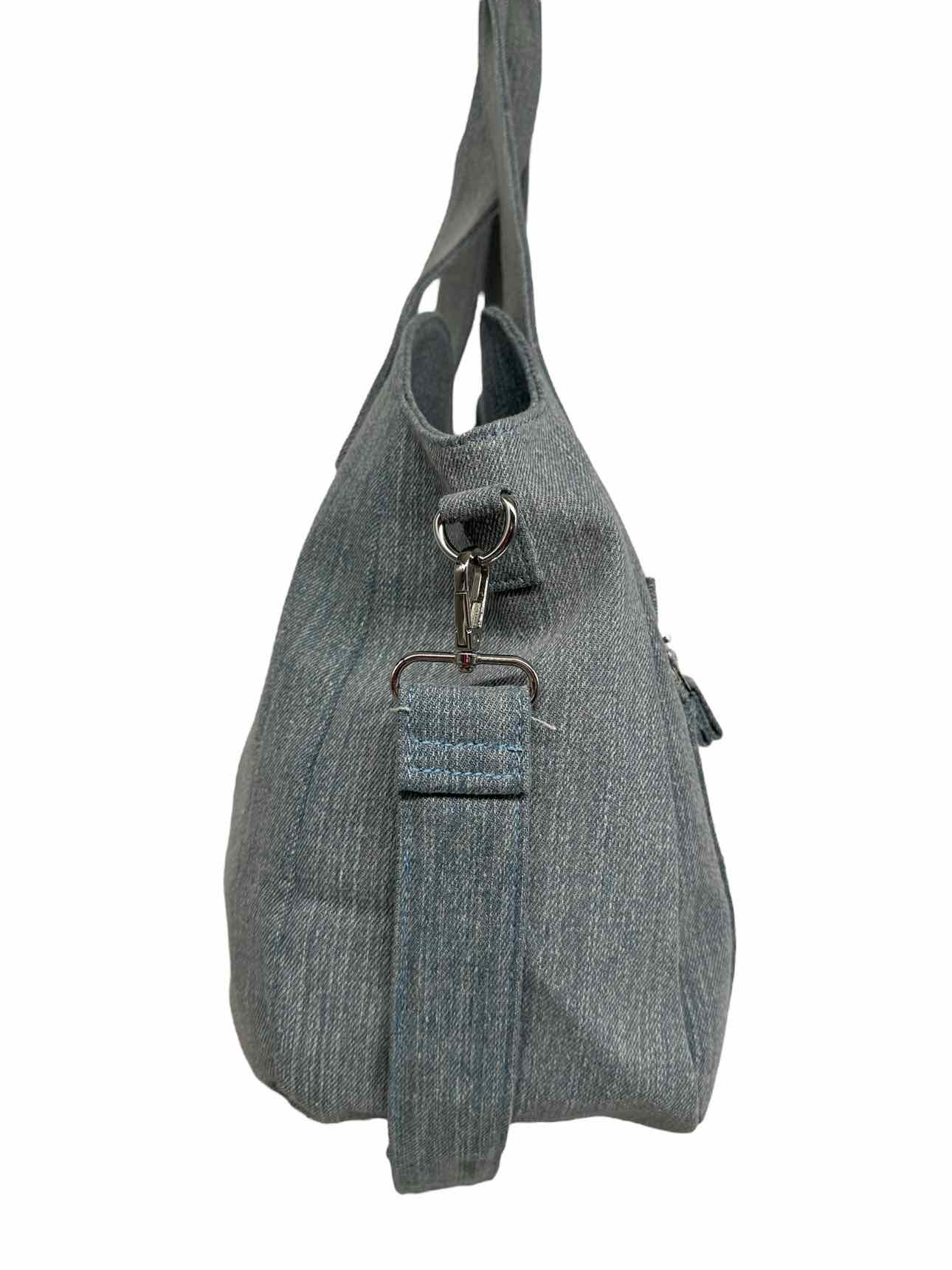 True Religion Horseshoe Stitch Denim Satchel